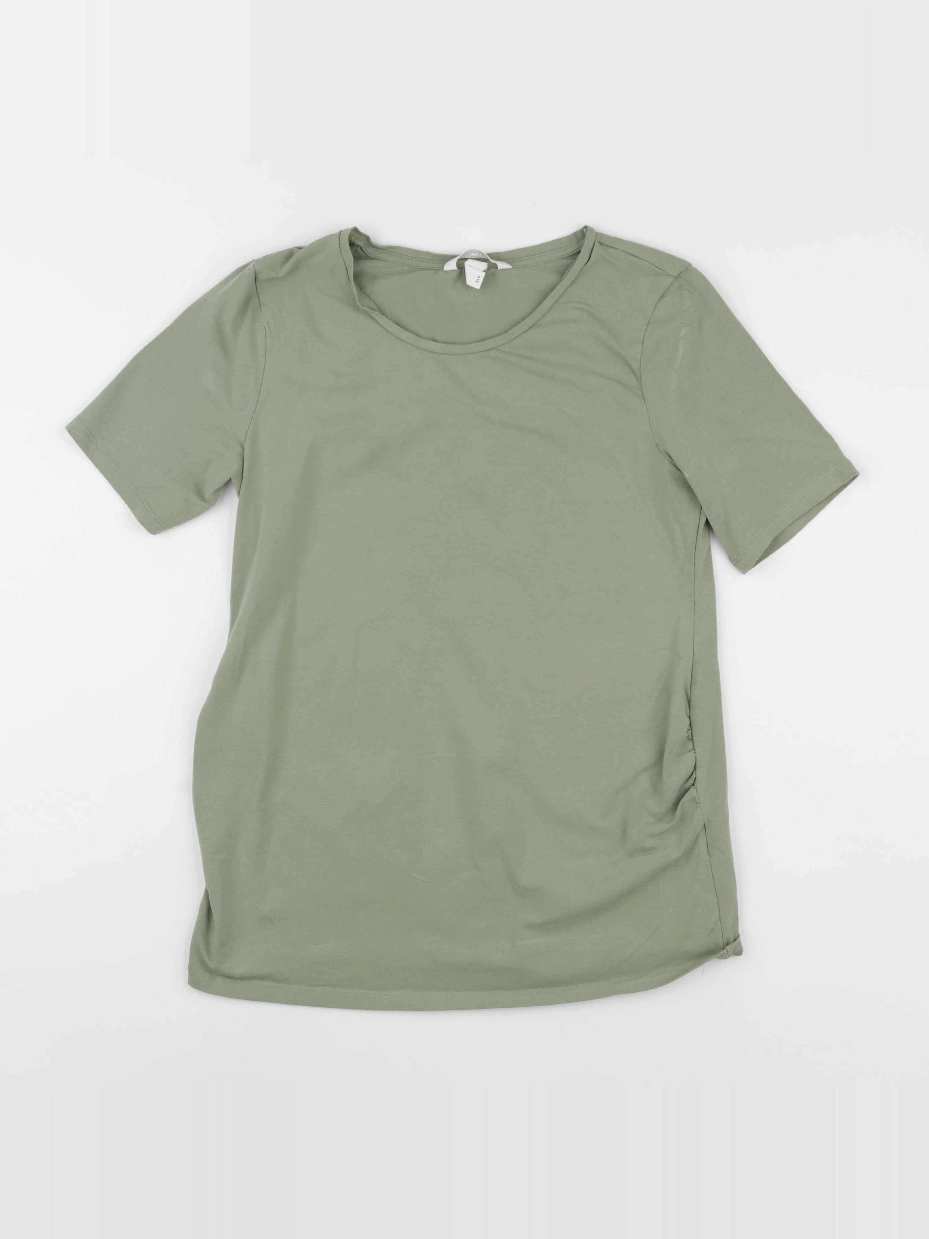 H&M - tee-shirt grossesse vert - m