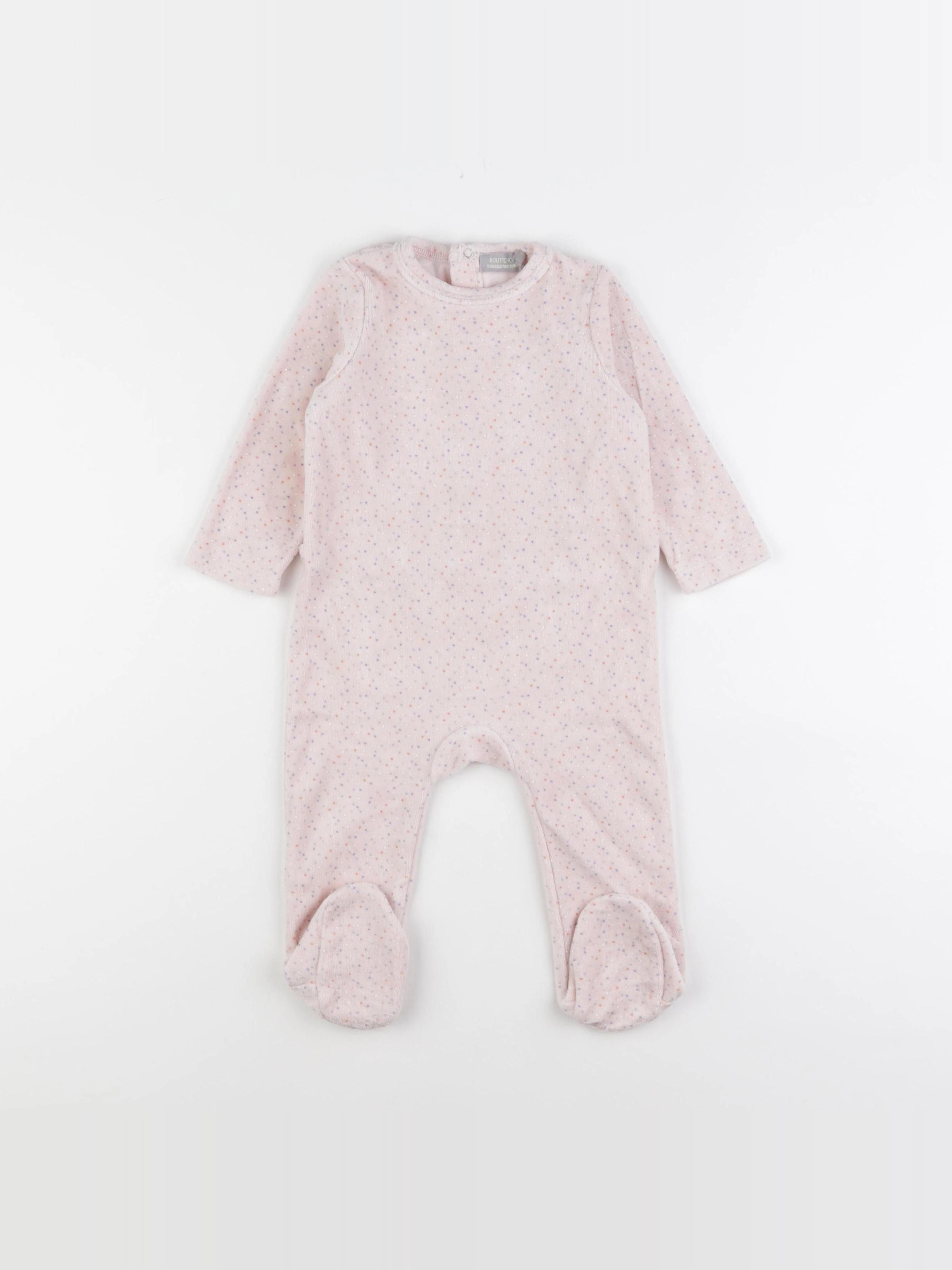 Boutchou - pyjama velours rose - 12 mois