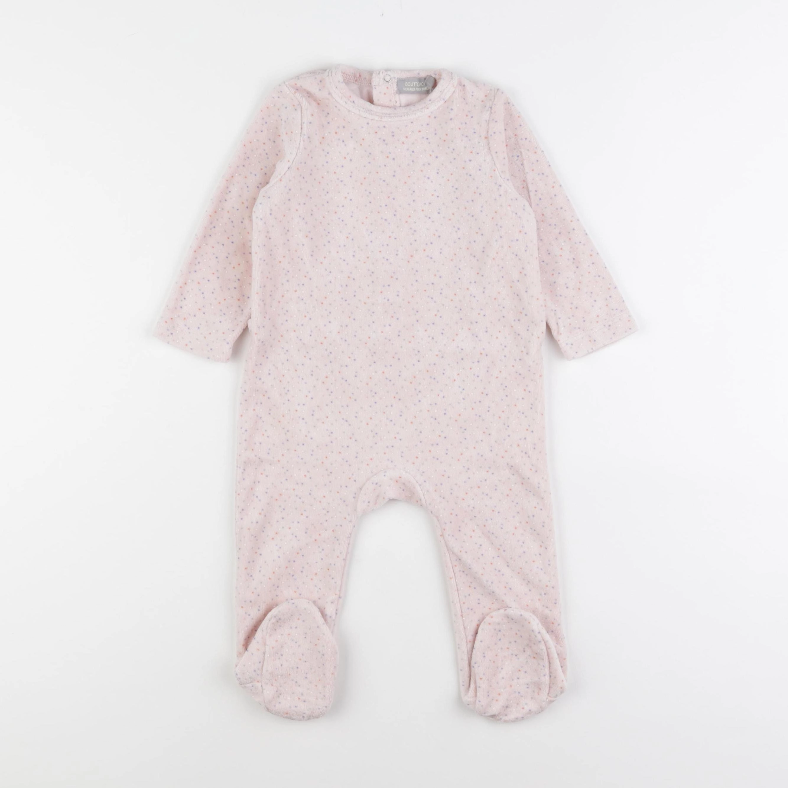 Boutchou - pyjama velours rose - 12 mois