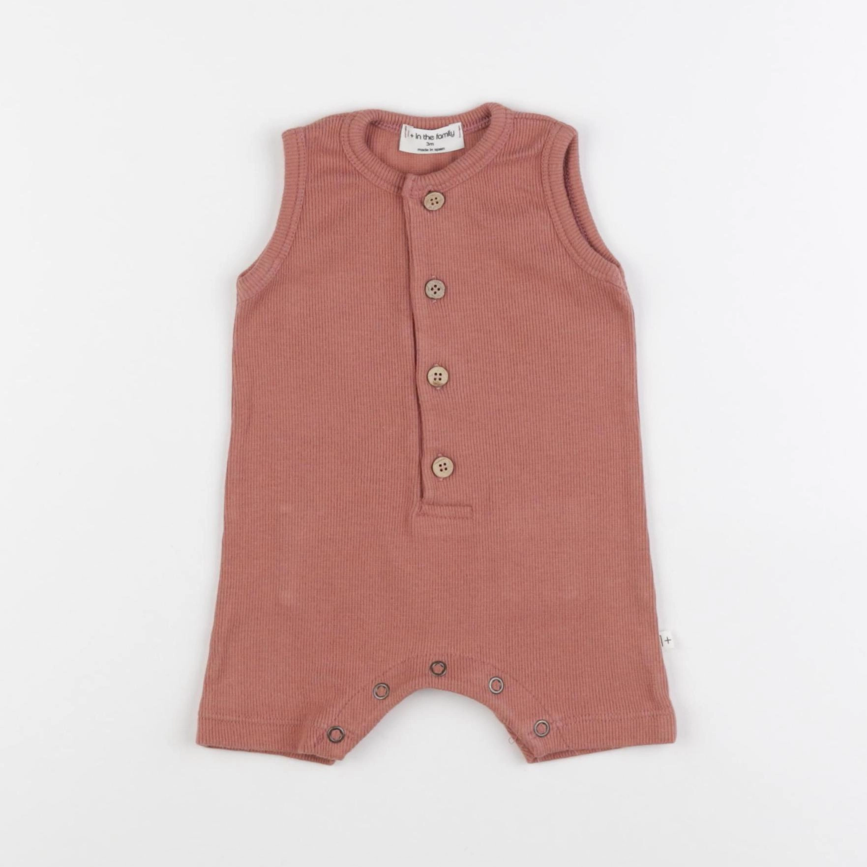 1+ In the family - combinaison marron - 3 mois