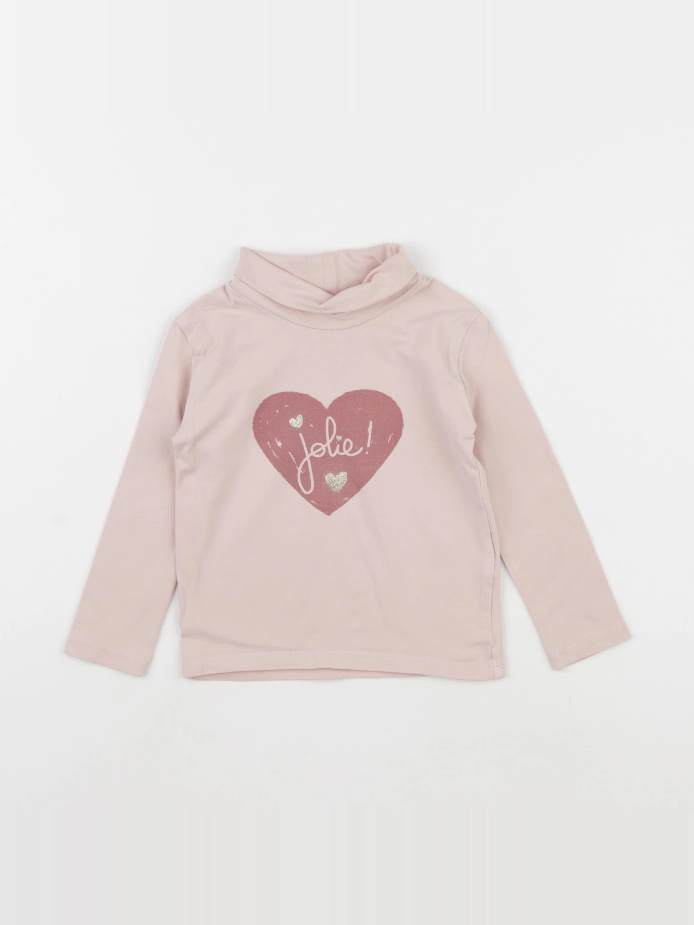 Vertbaudet - sous-pull rose - 2 ans