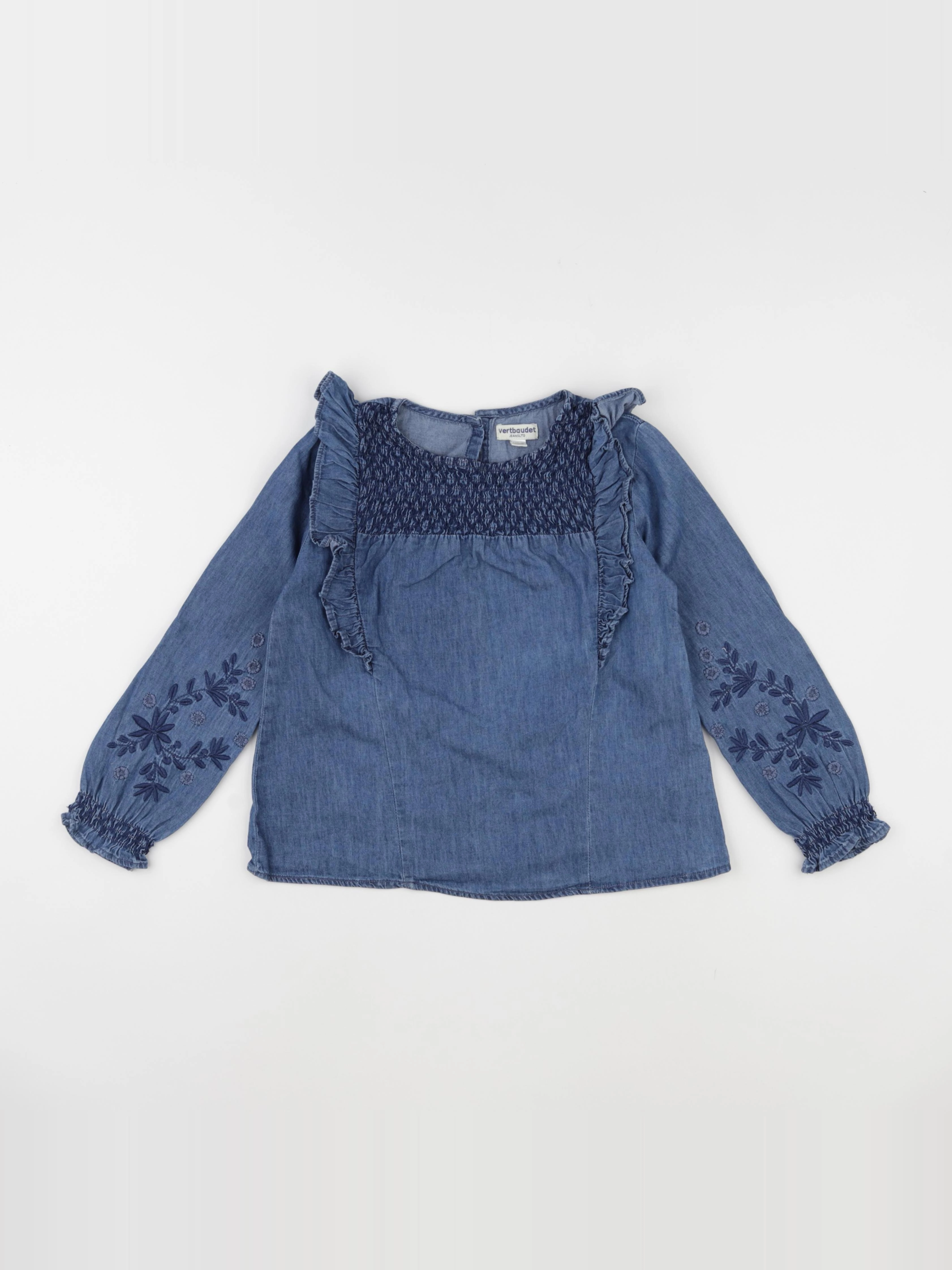 Vertbaudet - blouse bleu - 7 ans