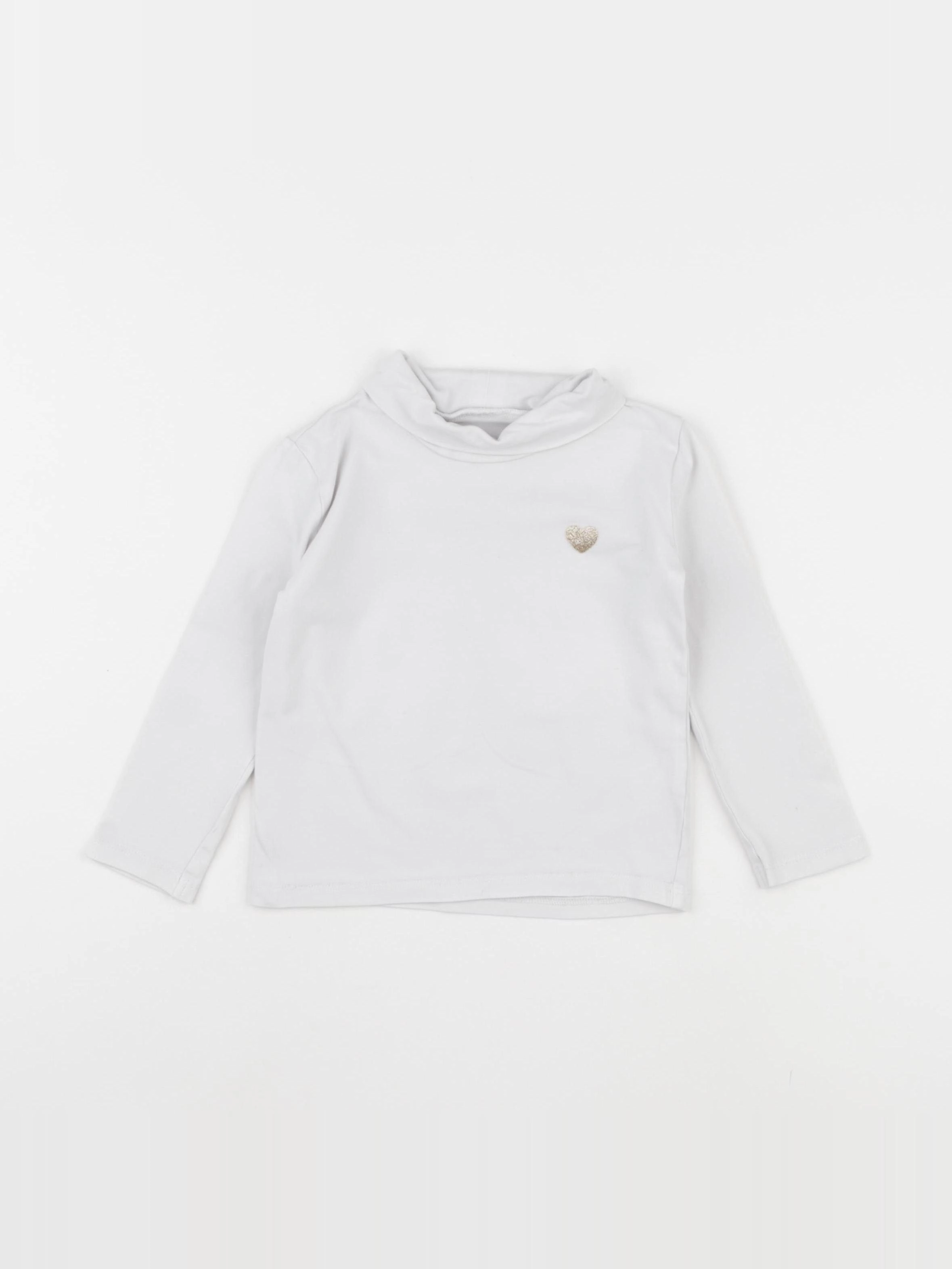 Vertbaudet - sous-pull blanc - 2 ans