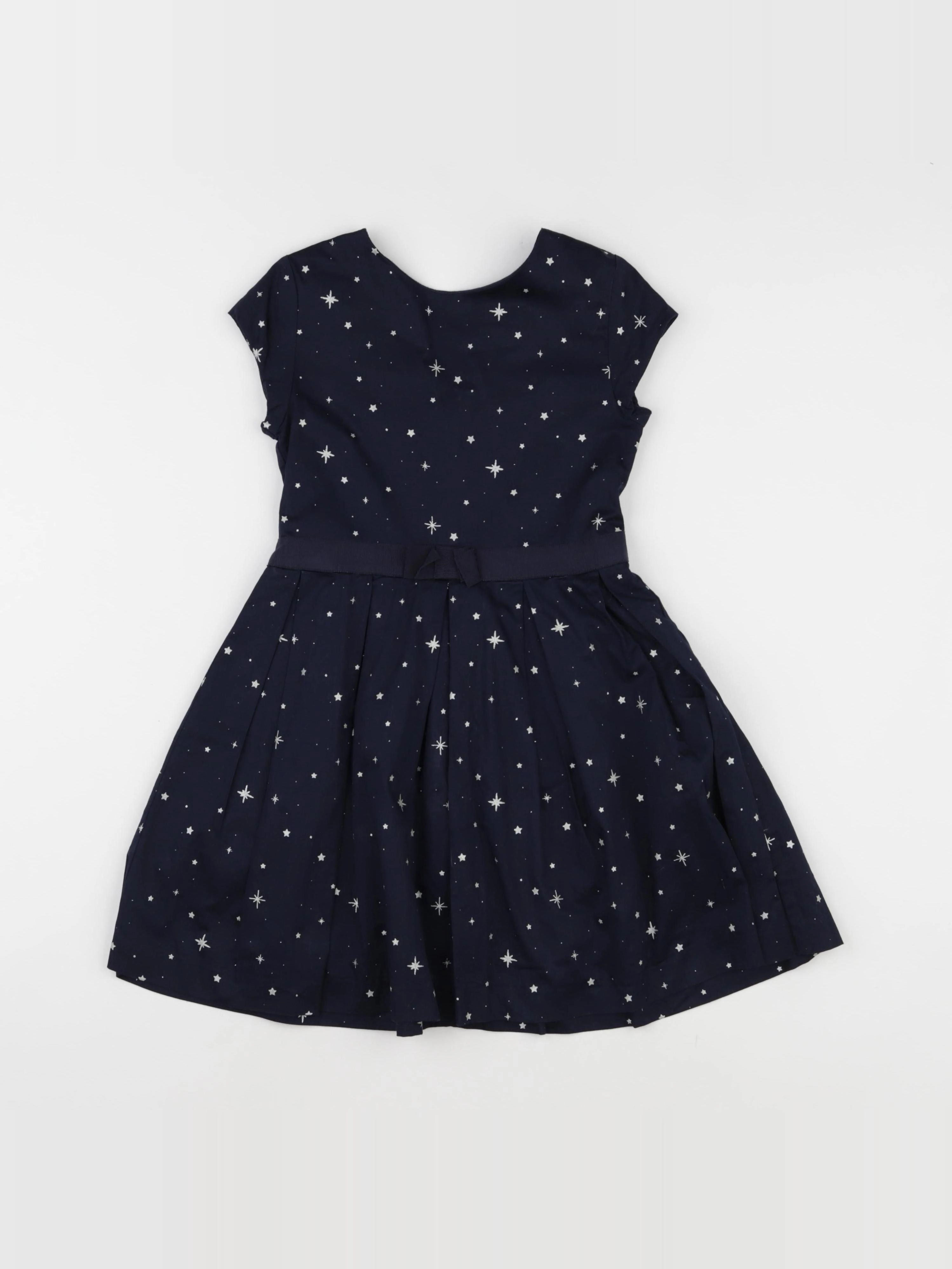Vertbaudet - robe bleu, argent - 6 ans