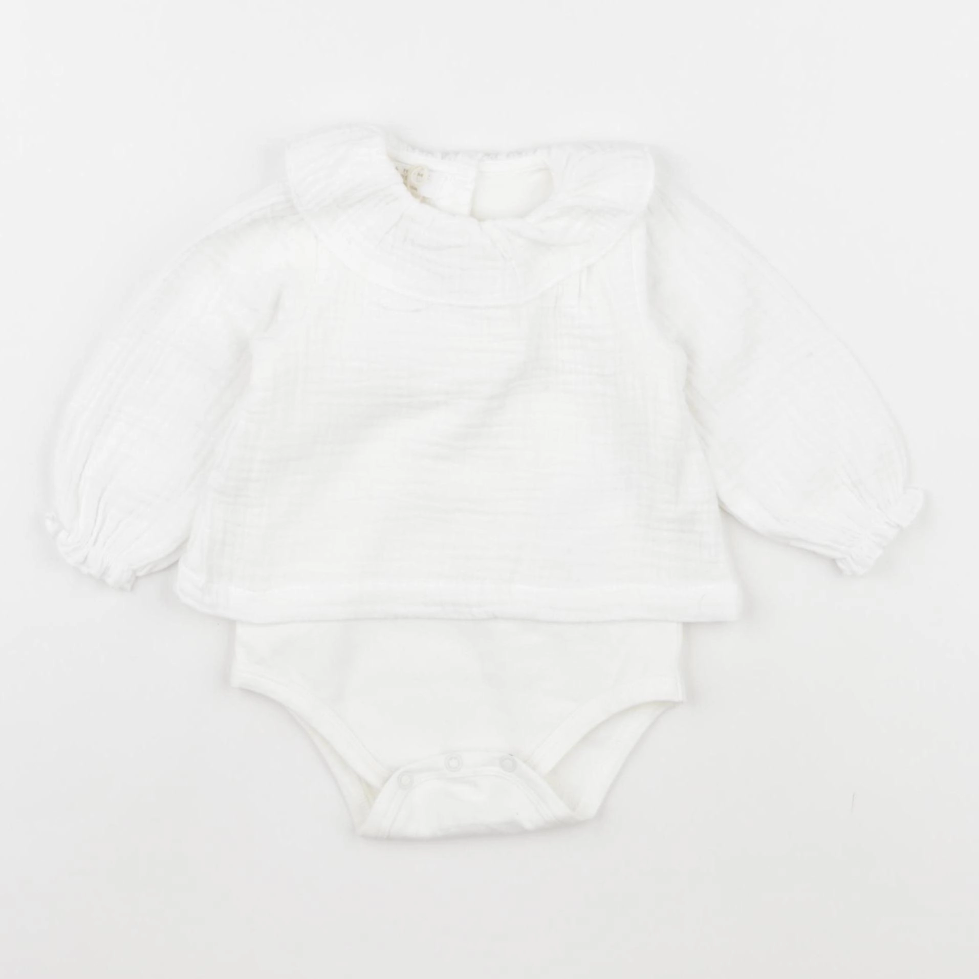 Zara - body blouse blanc - 1/3 mois