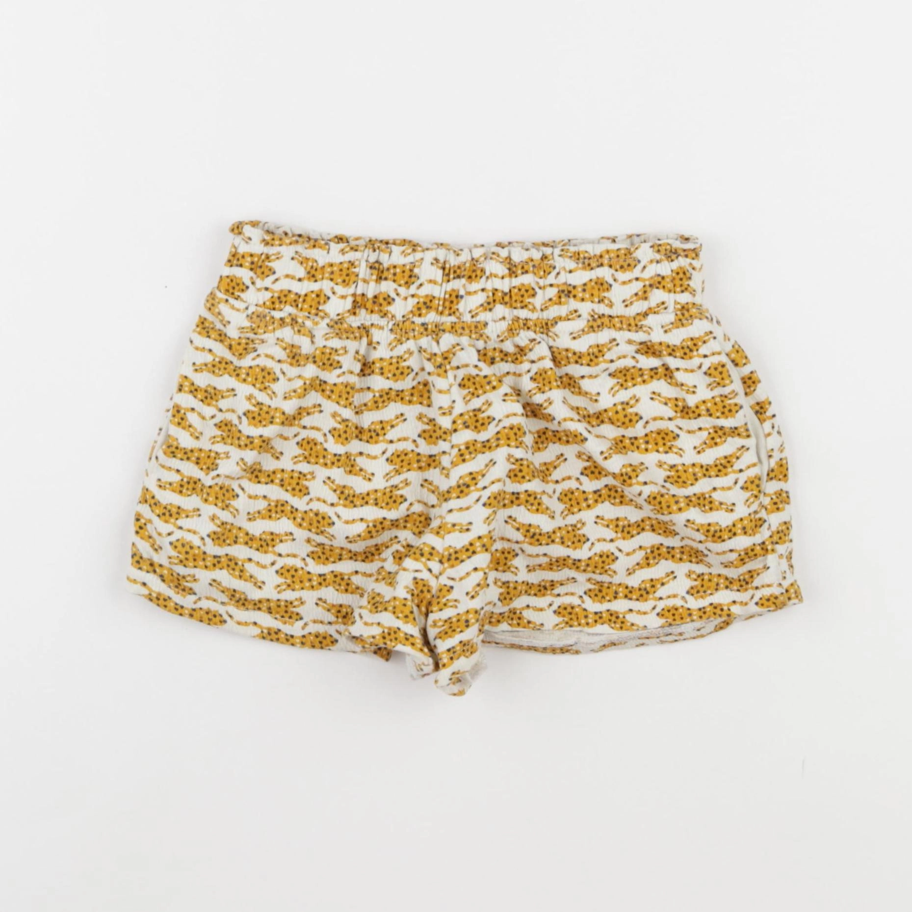 Okaidi - short beige, jaune - 3 ans
