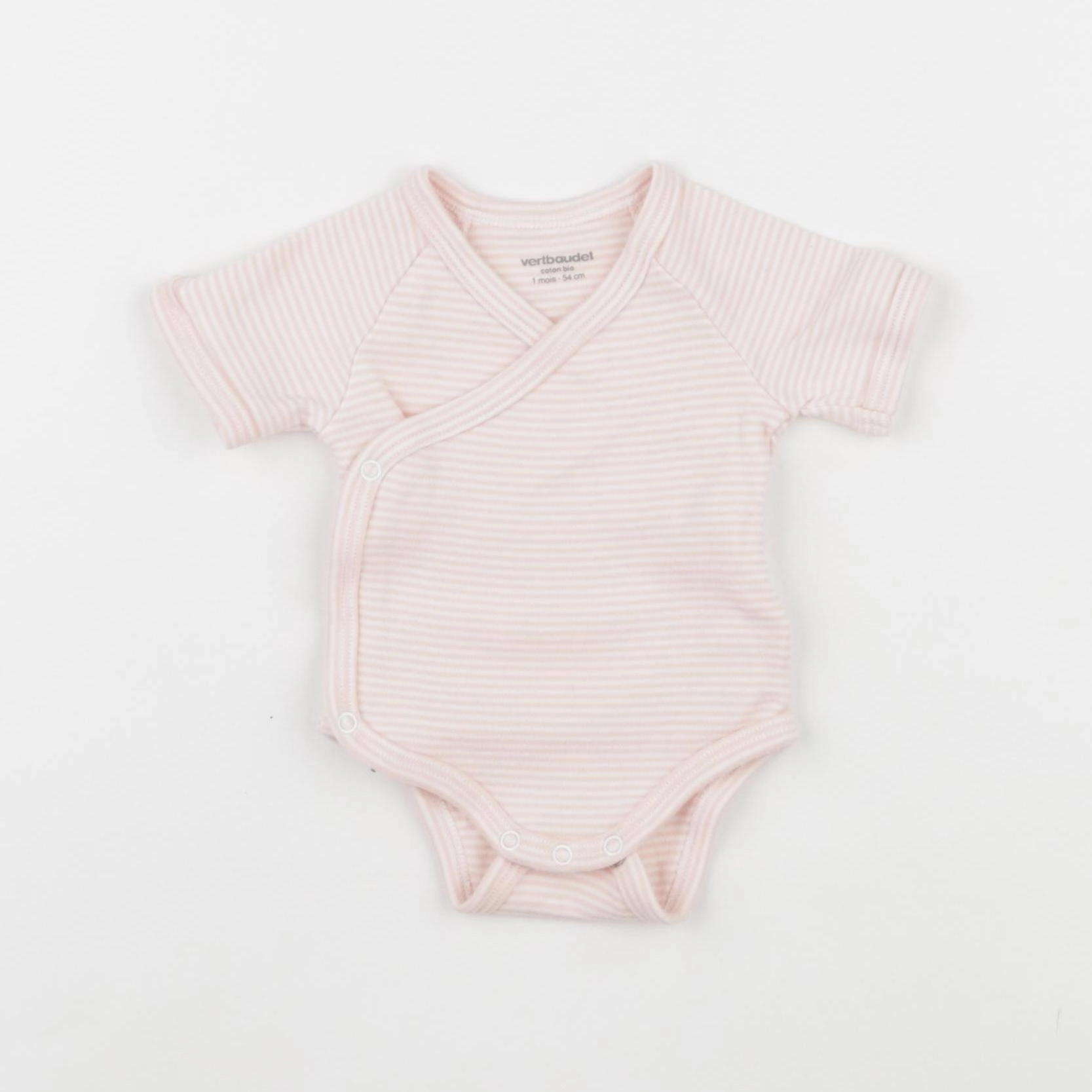 Vertbaudet - body rose - 1 mois