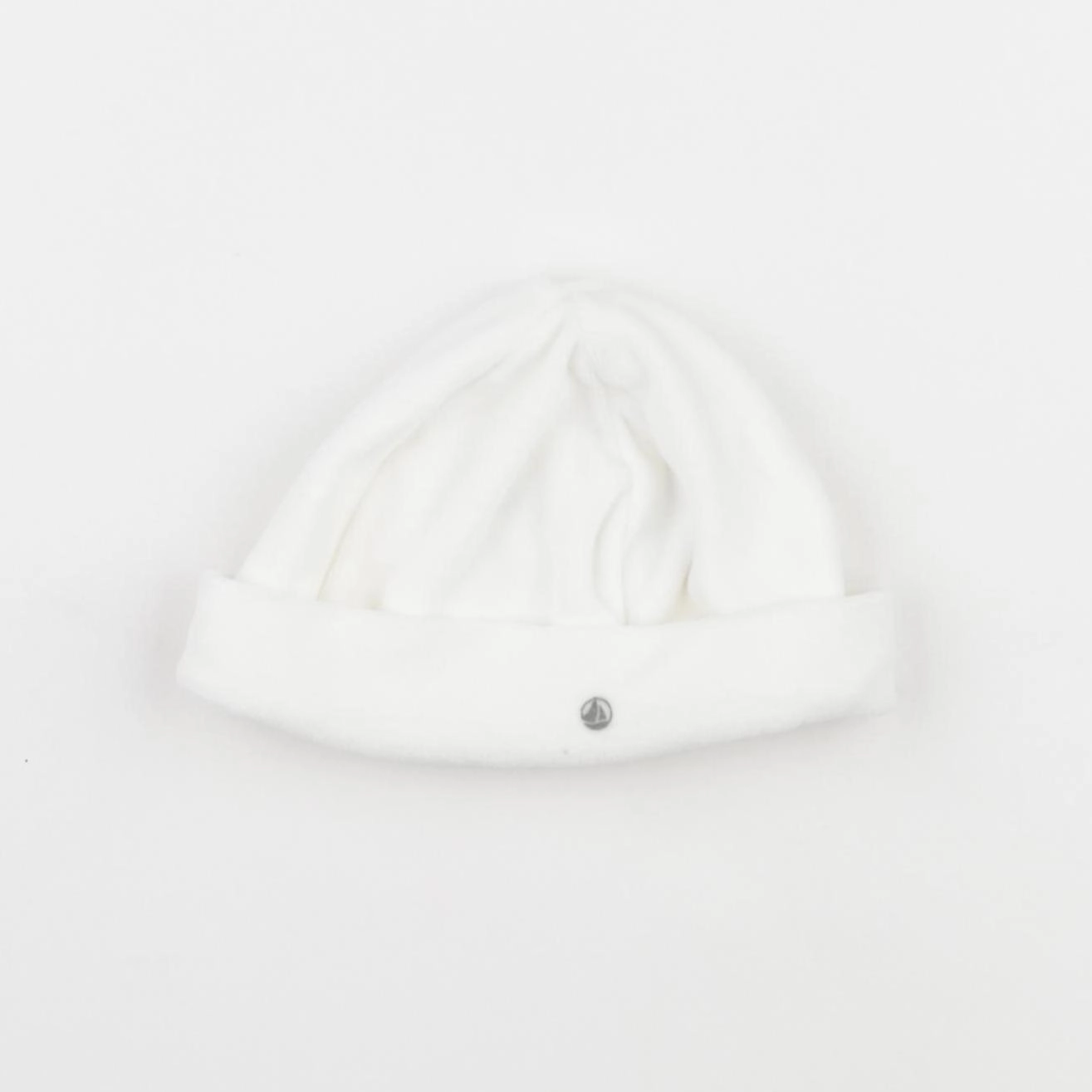 Petit Bateau - bonnet blanc (état neuf) - 12 mois
