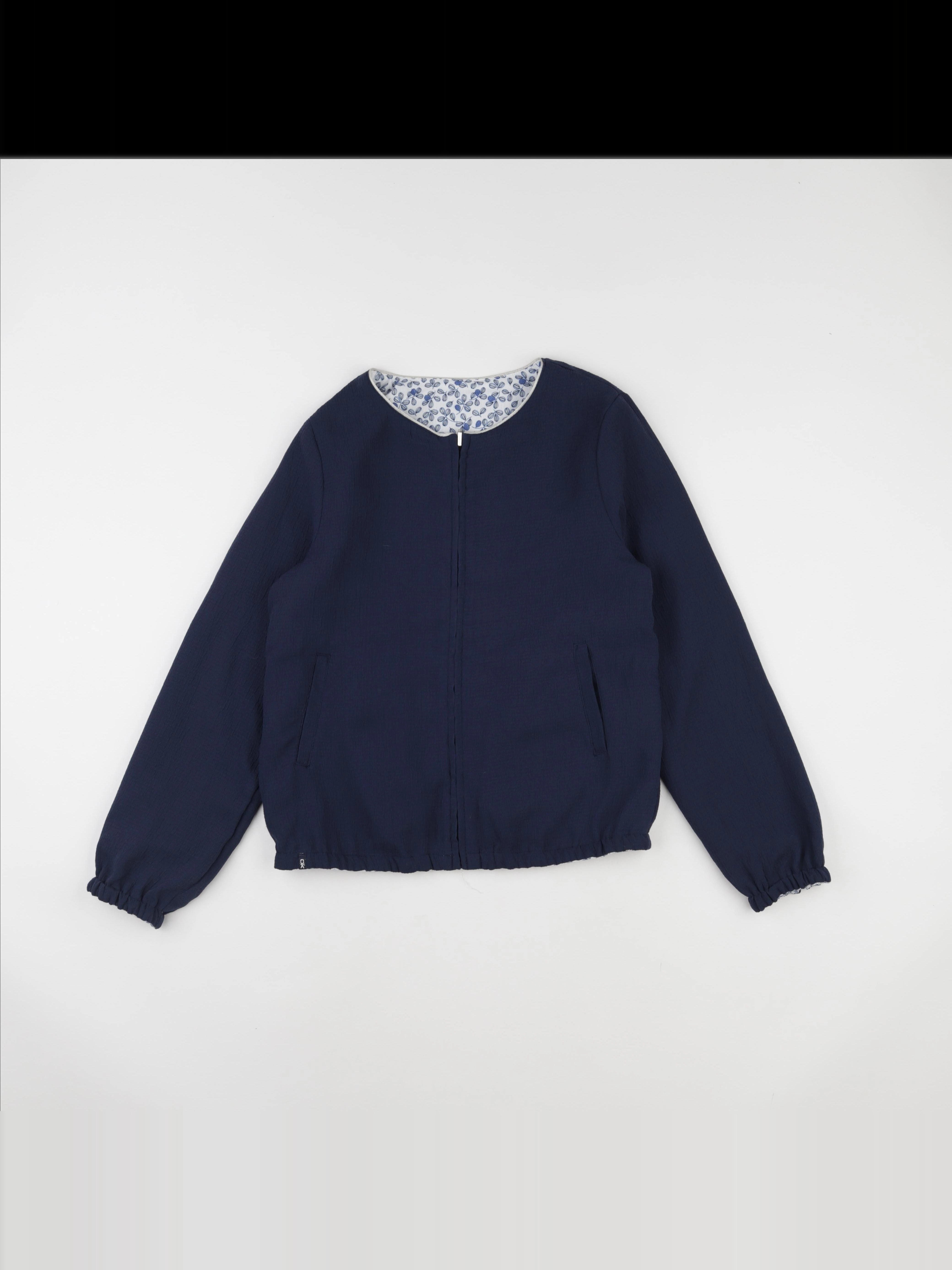 Okaidi - veste réversible blanc, bleu - 12 ans