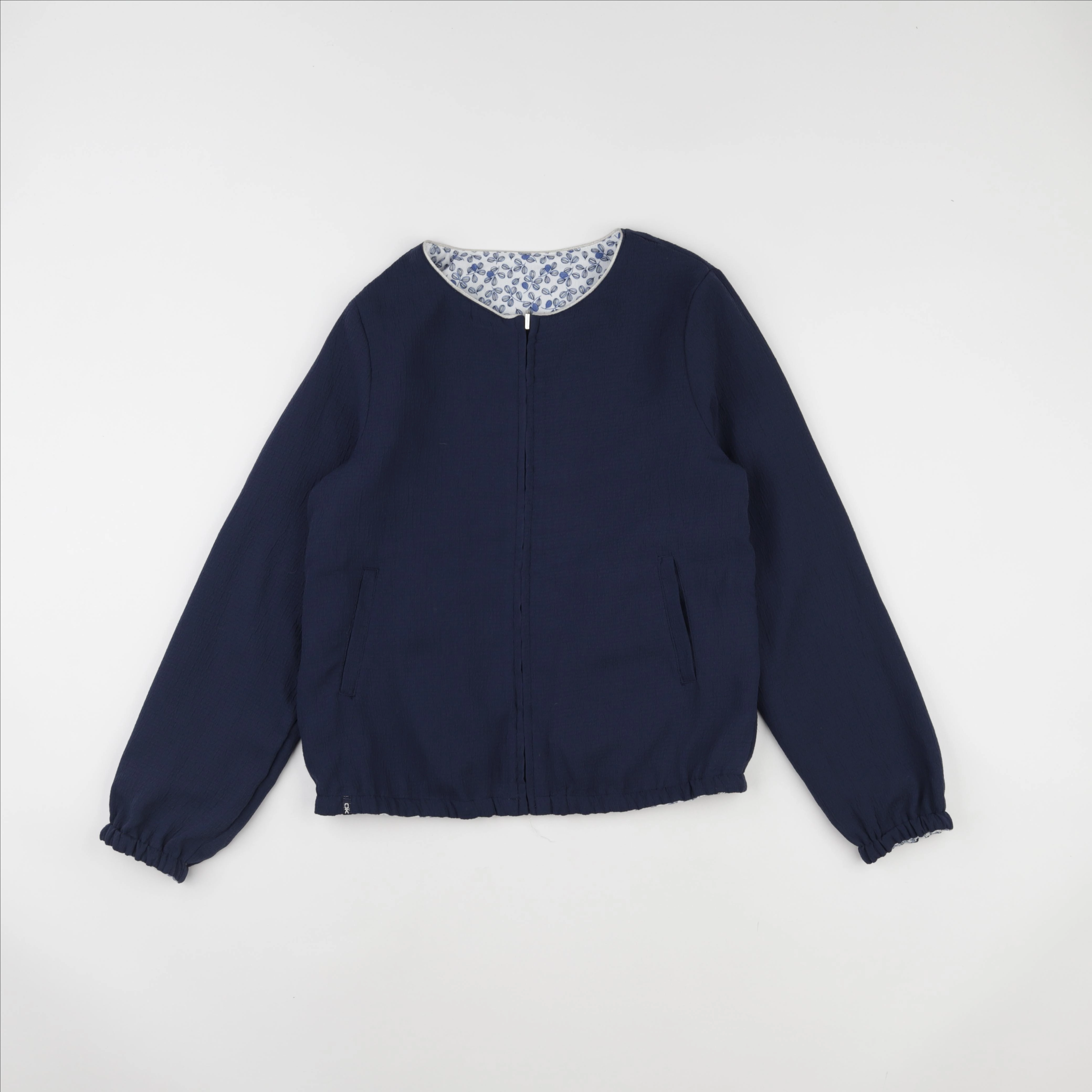 Okaidi - veste réversible blanc, bleu - 12 ans