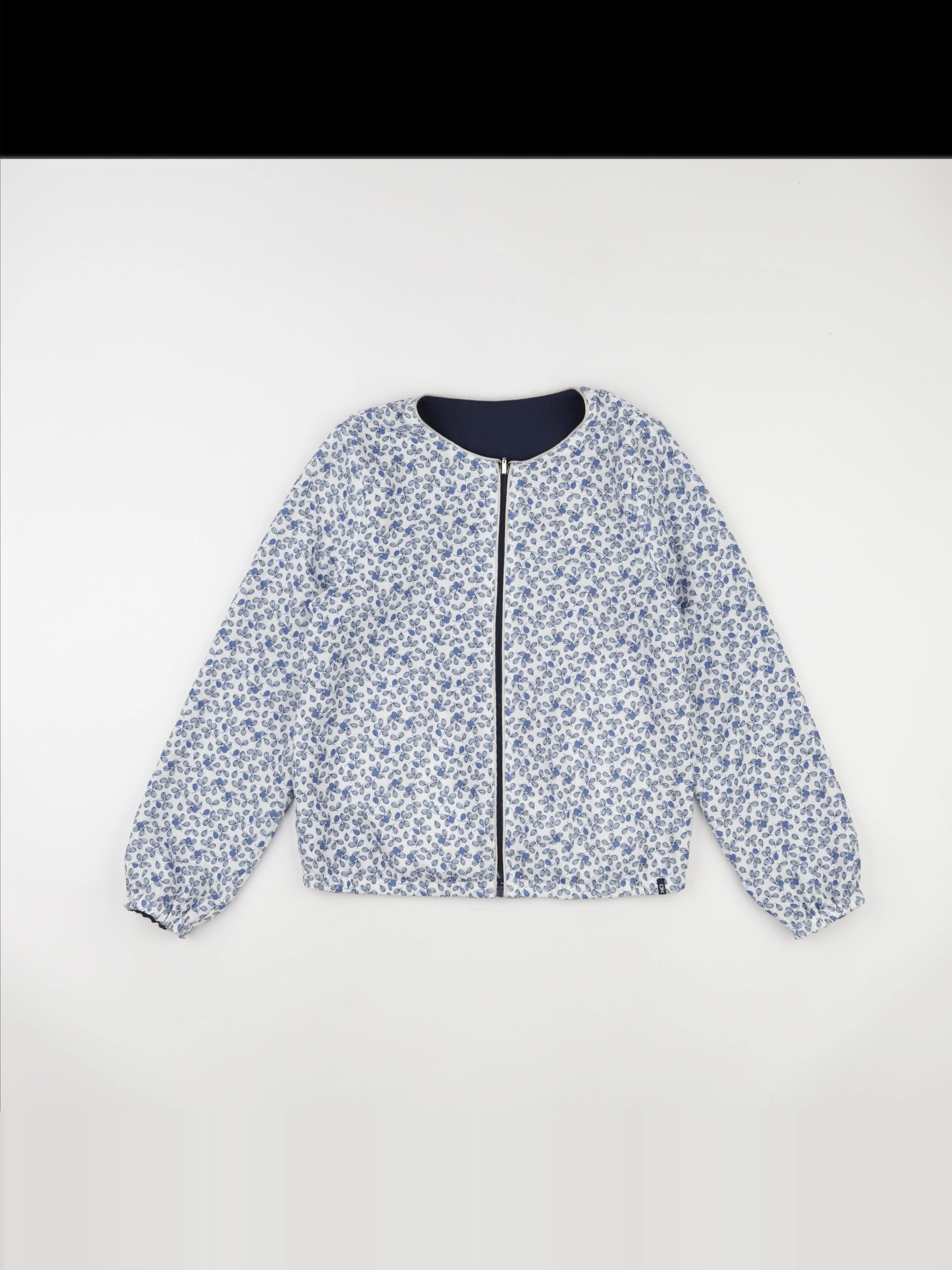 Okaidi - veste réversible blanc, bleu - 12 ans