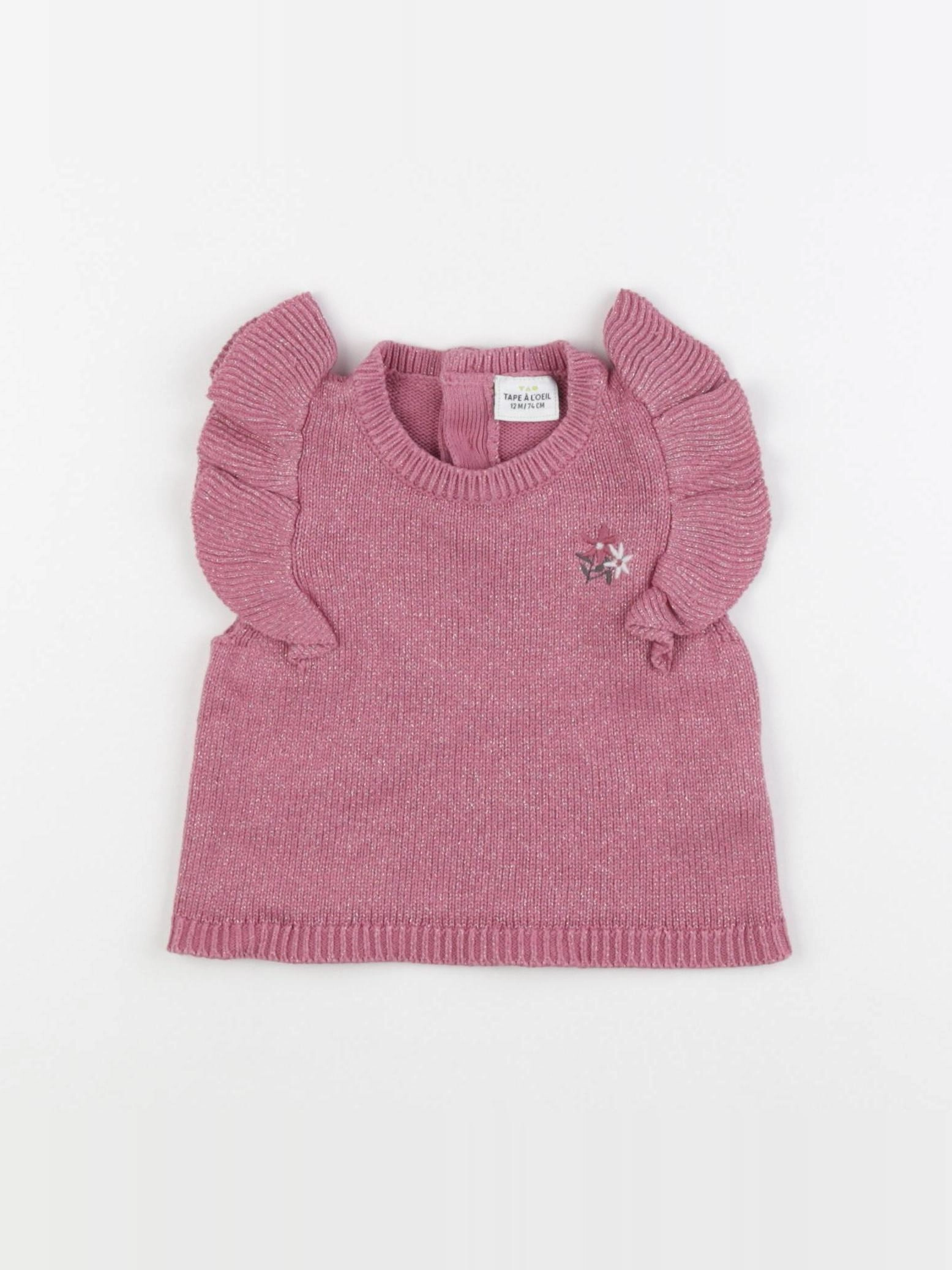 Tape à l'oeil - pull rose - 12 mois