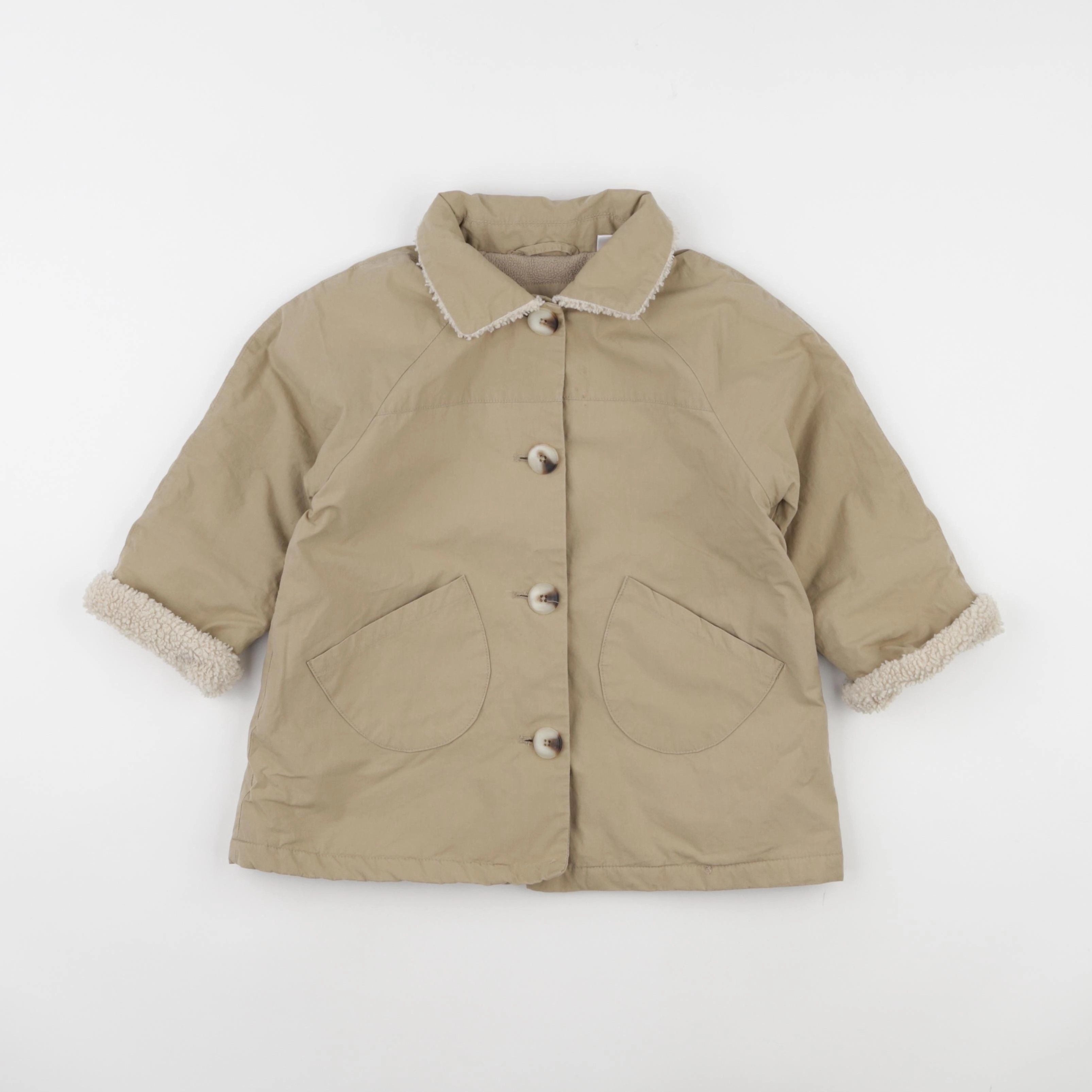Zara - veste doublé beige - 2/3 ans