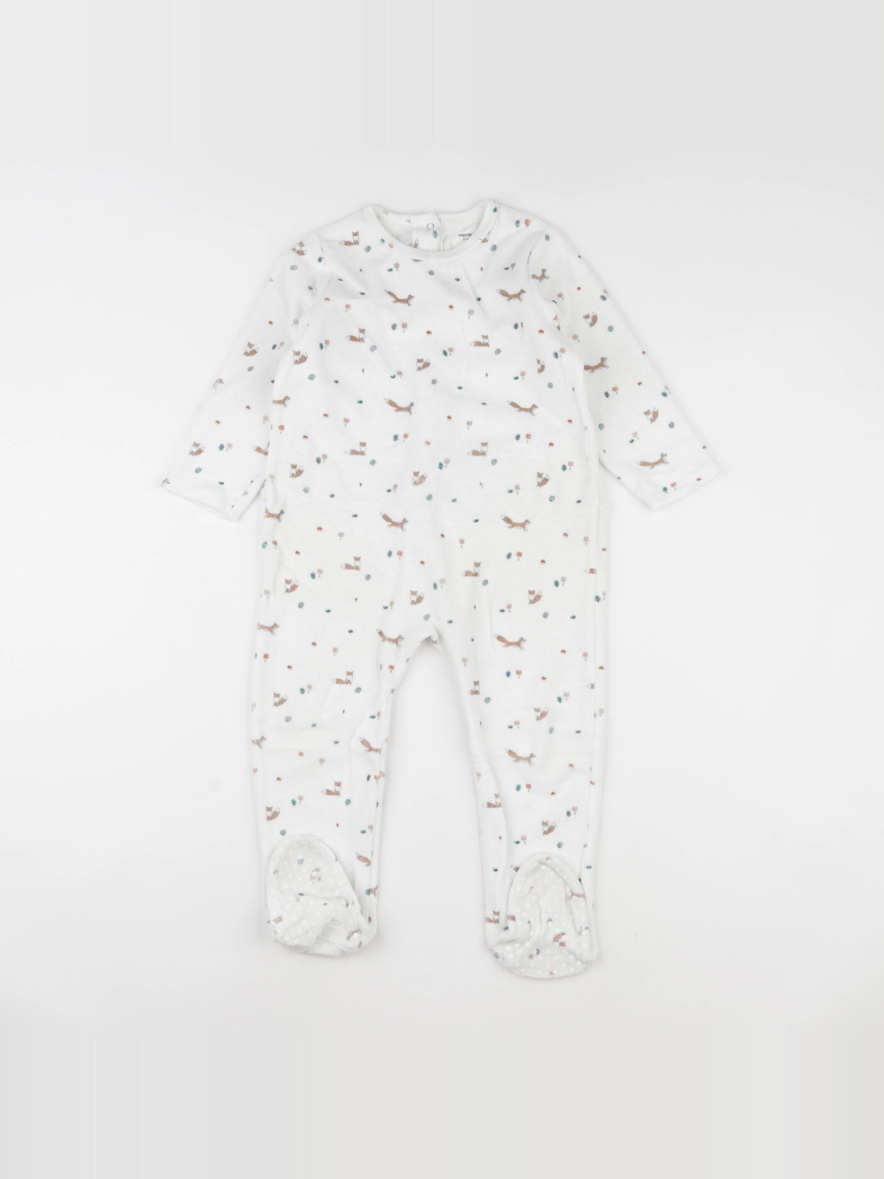 Vertbaudet - pyjama velours blanc - 3 ans