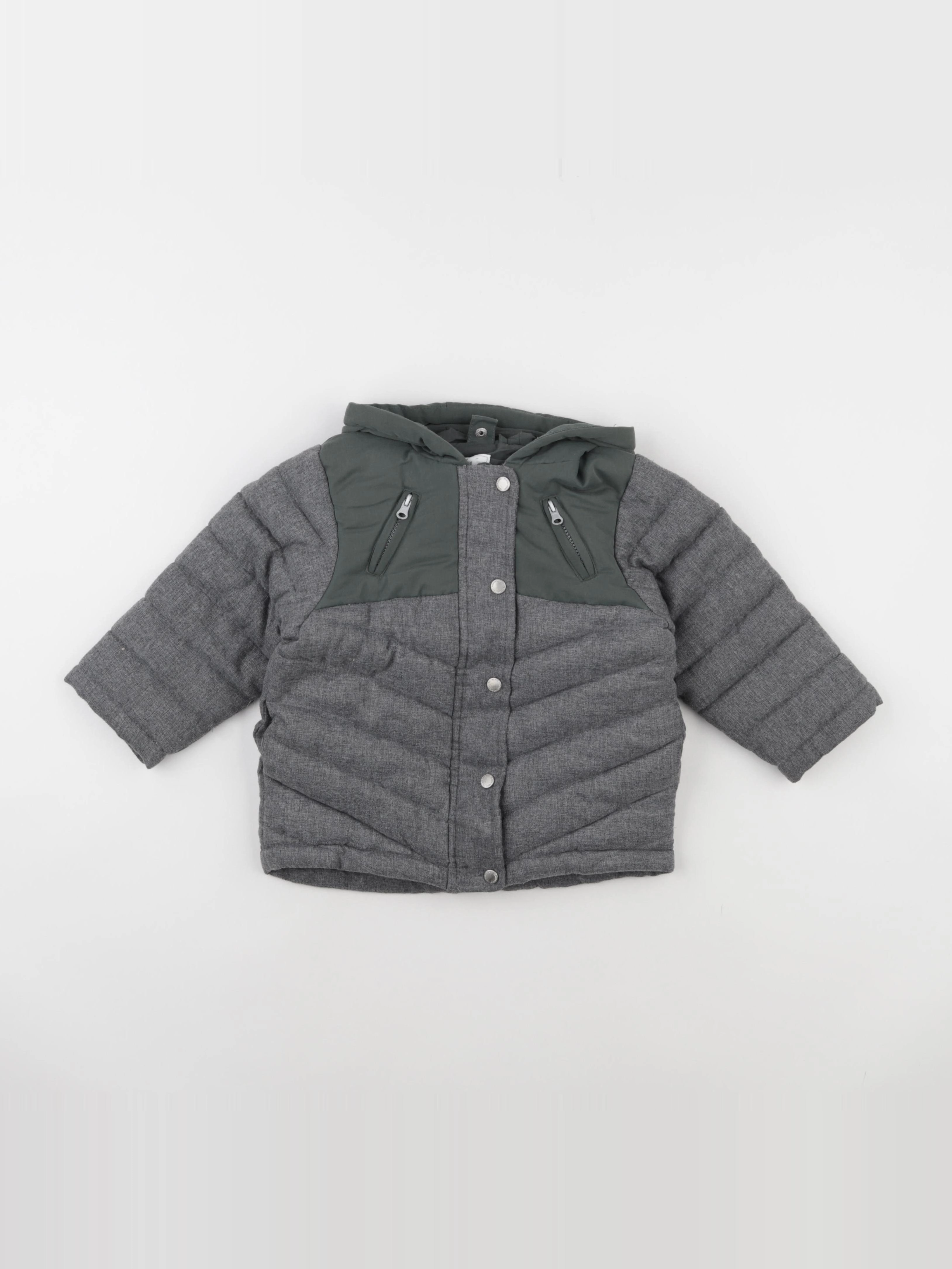 Vertbaudet - manteau gris - 2 ans
