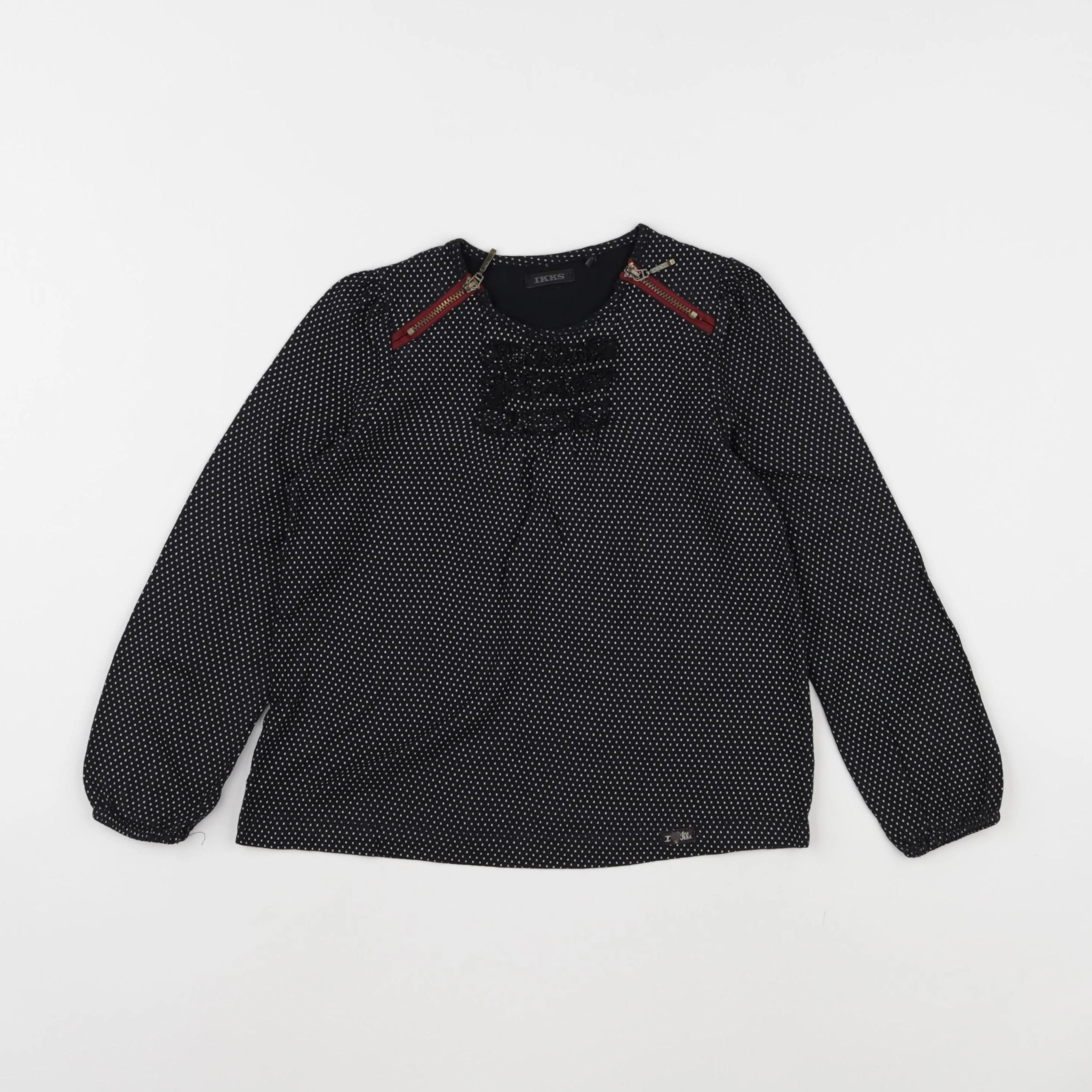 IKKS - blouse noir, blanc - 5 ans