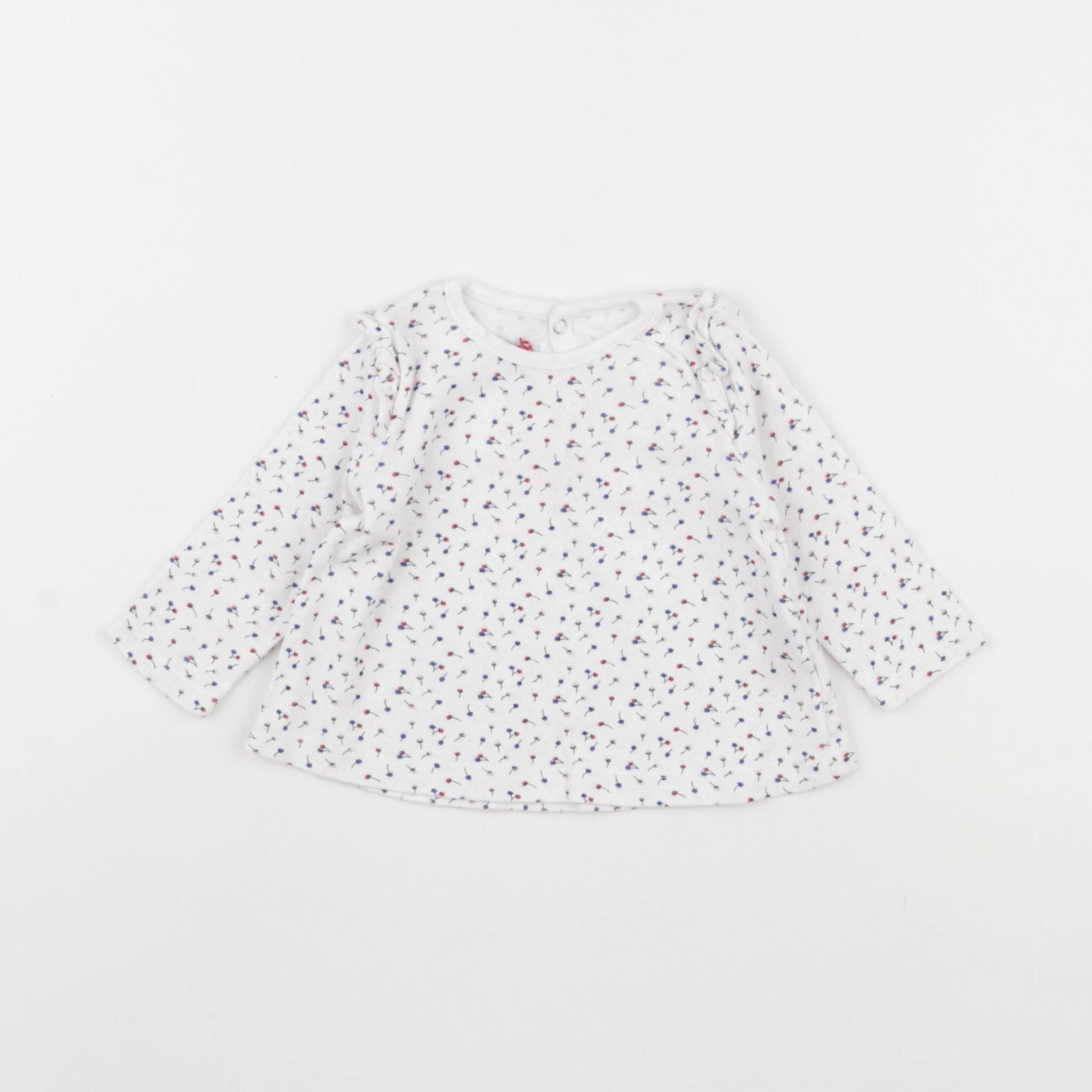 Petit Bateau - tee-shirt blanc - 6 mois