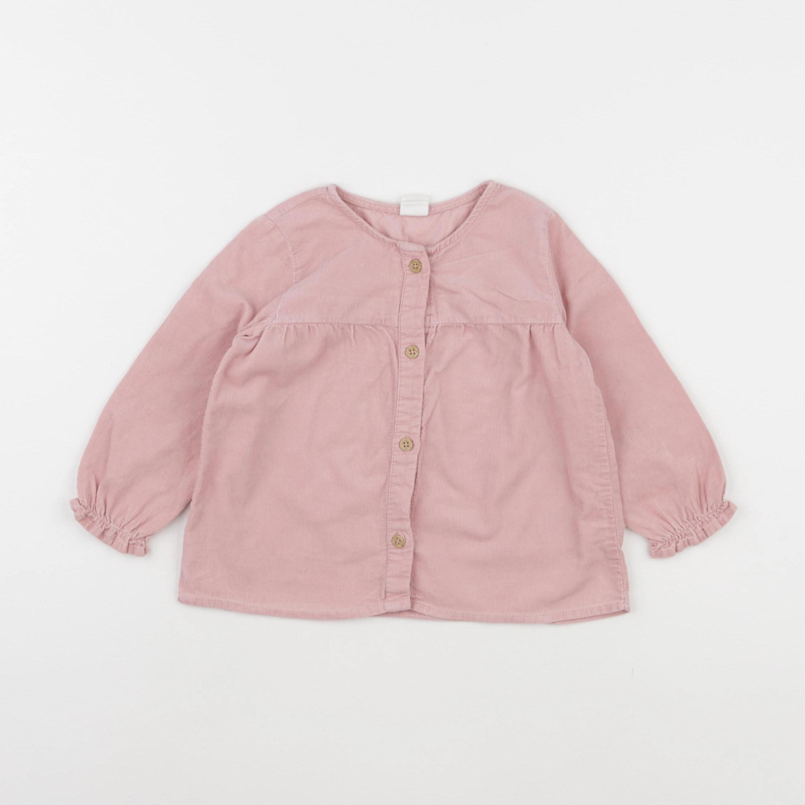 H&M - blouse rose - 12/18 mois