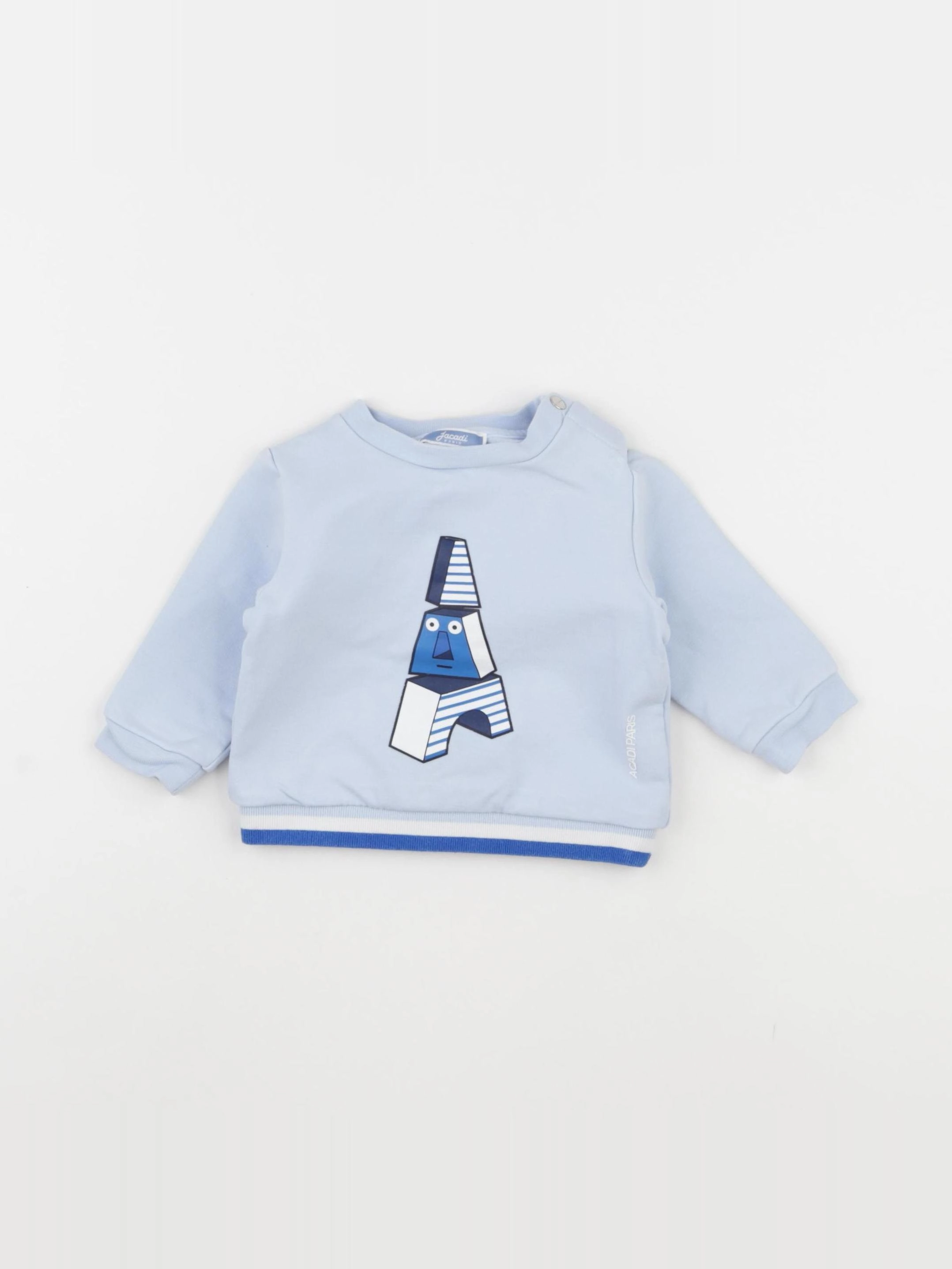 Jacadi - sweat bleu - 6 mois