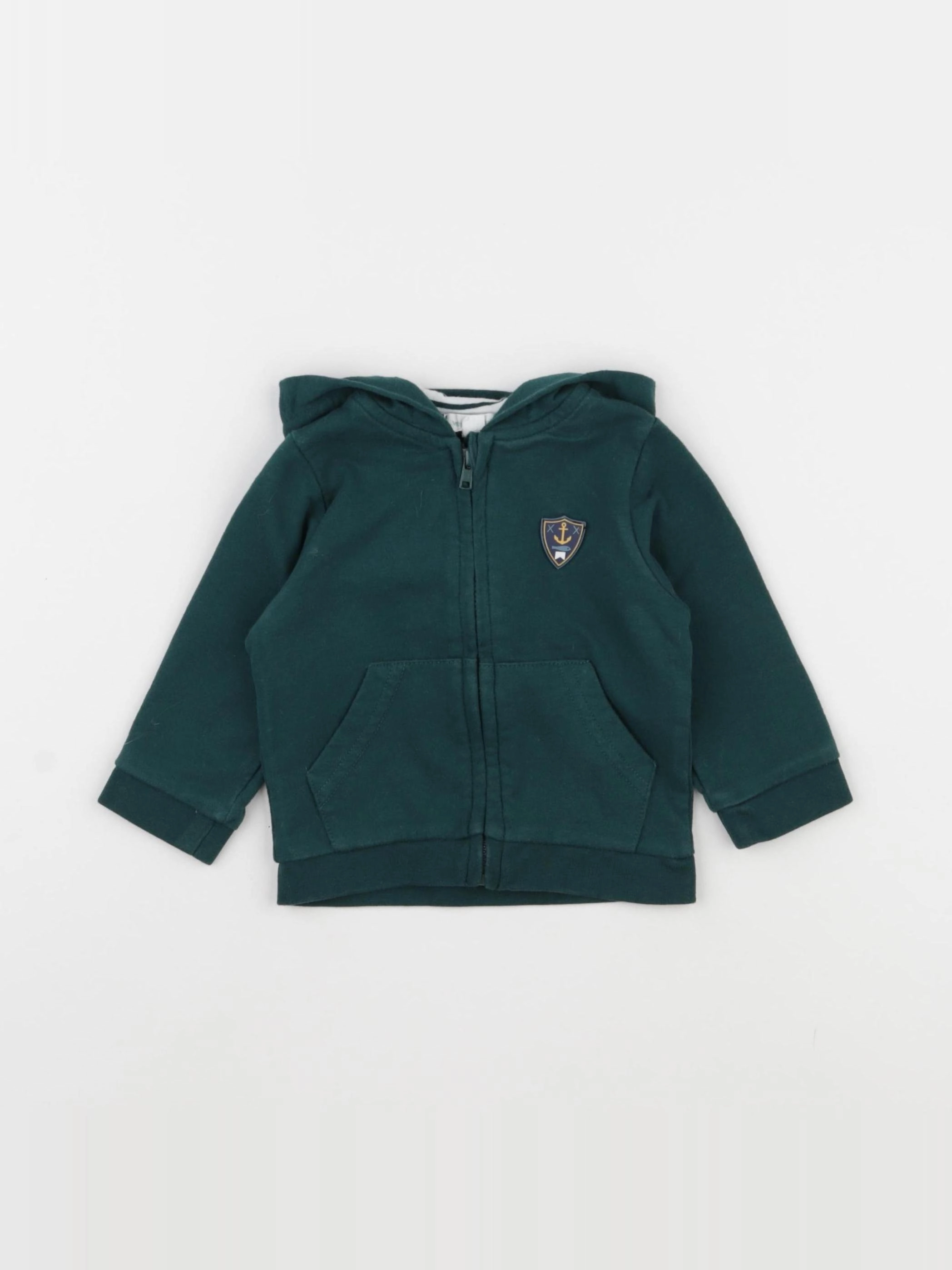 Vertbaudet - sweat vert - 6 mois