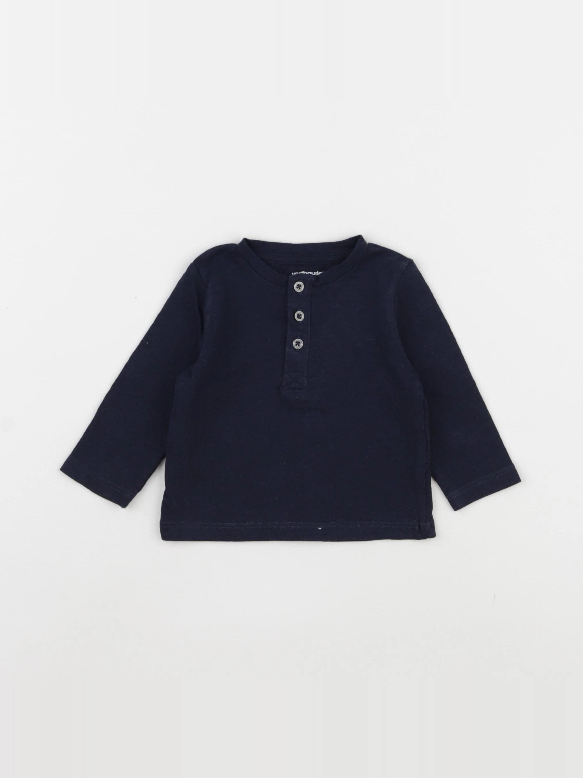 Vertbaudet - tee-shirt bleu - 3 mois
