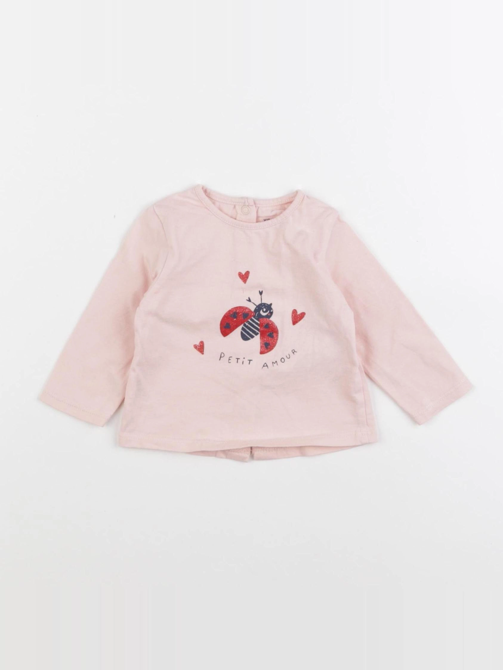 Vertbaudet - tee-shirt rose - 3 mois