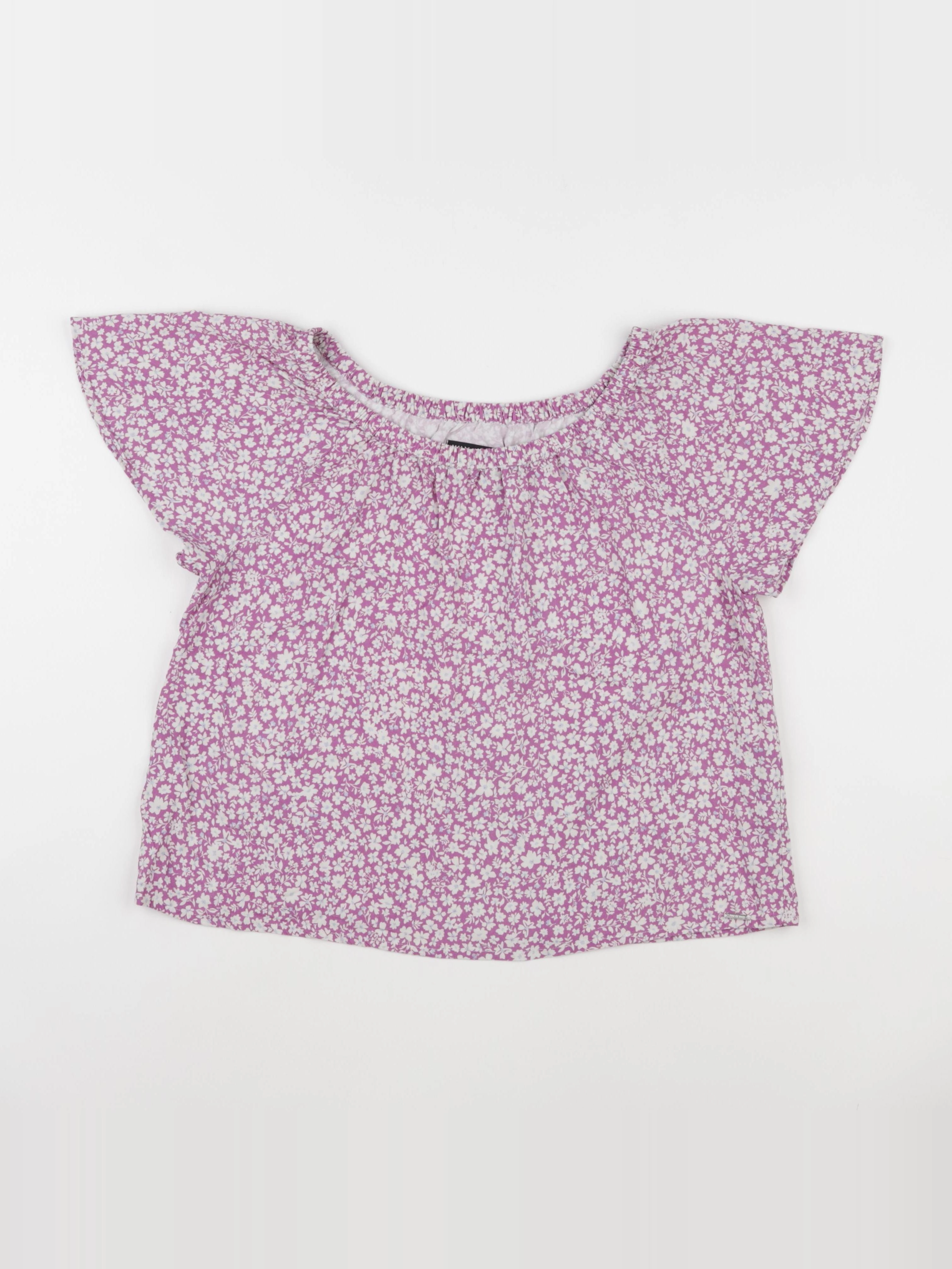 IKKS - blouse violet, blanc - 12 ans