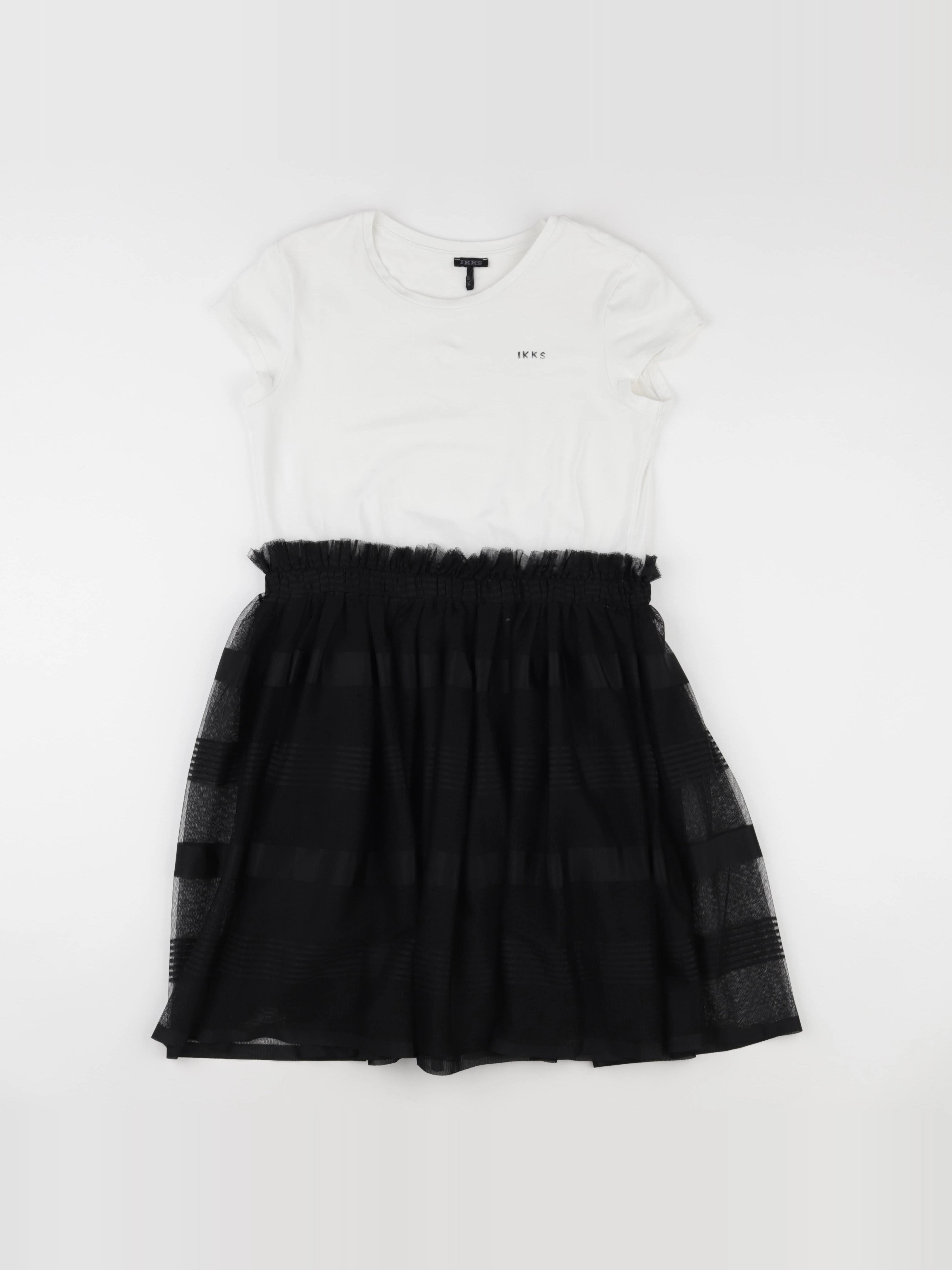 IKKS - robe blanc, noir - 12 ans