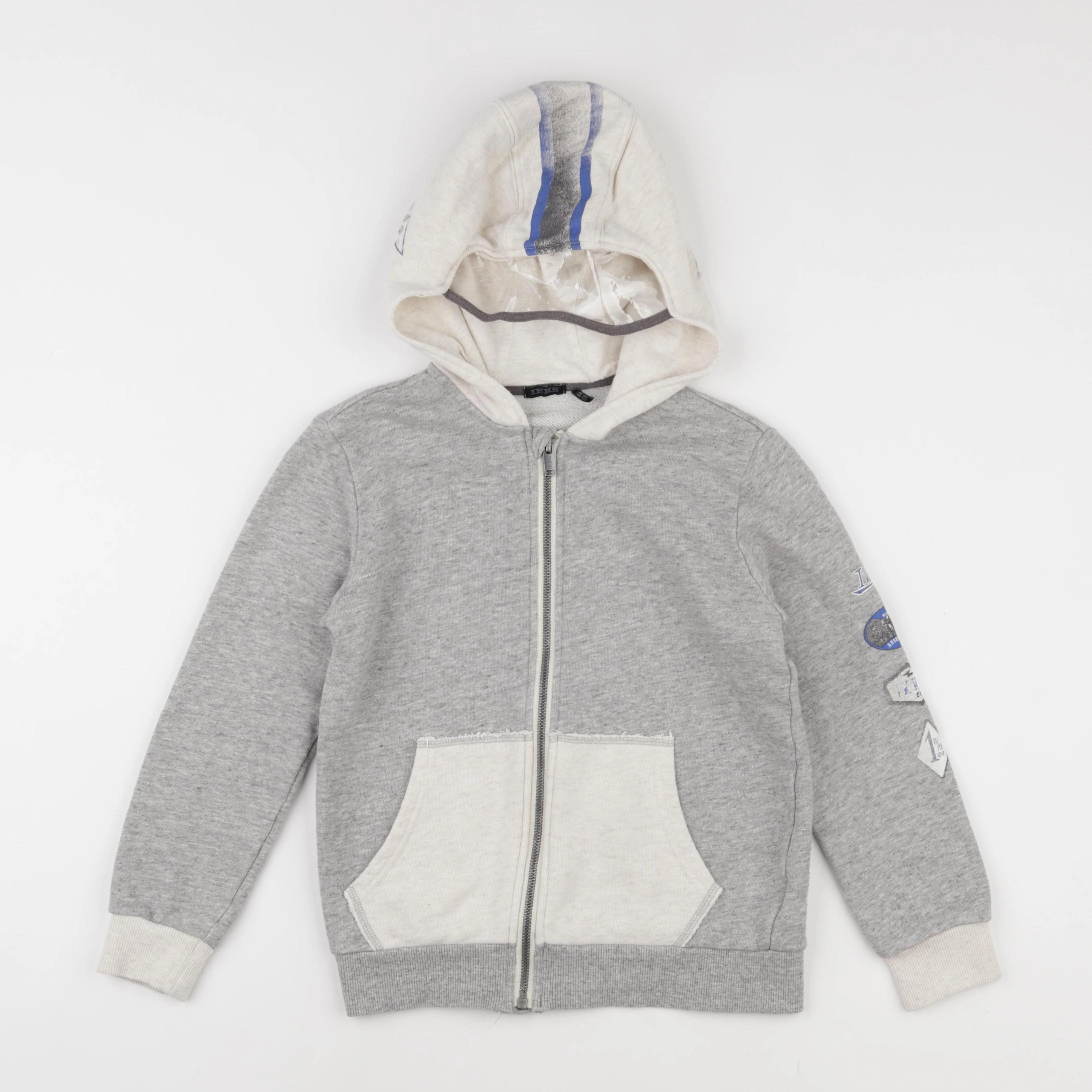 IKKS - sweat beige, gris - 8 ans