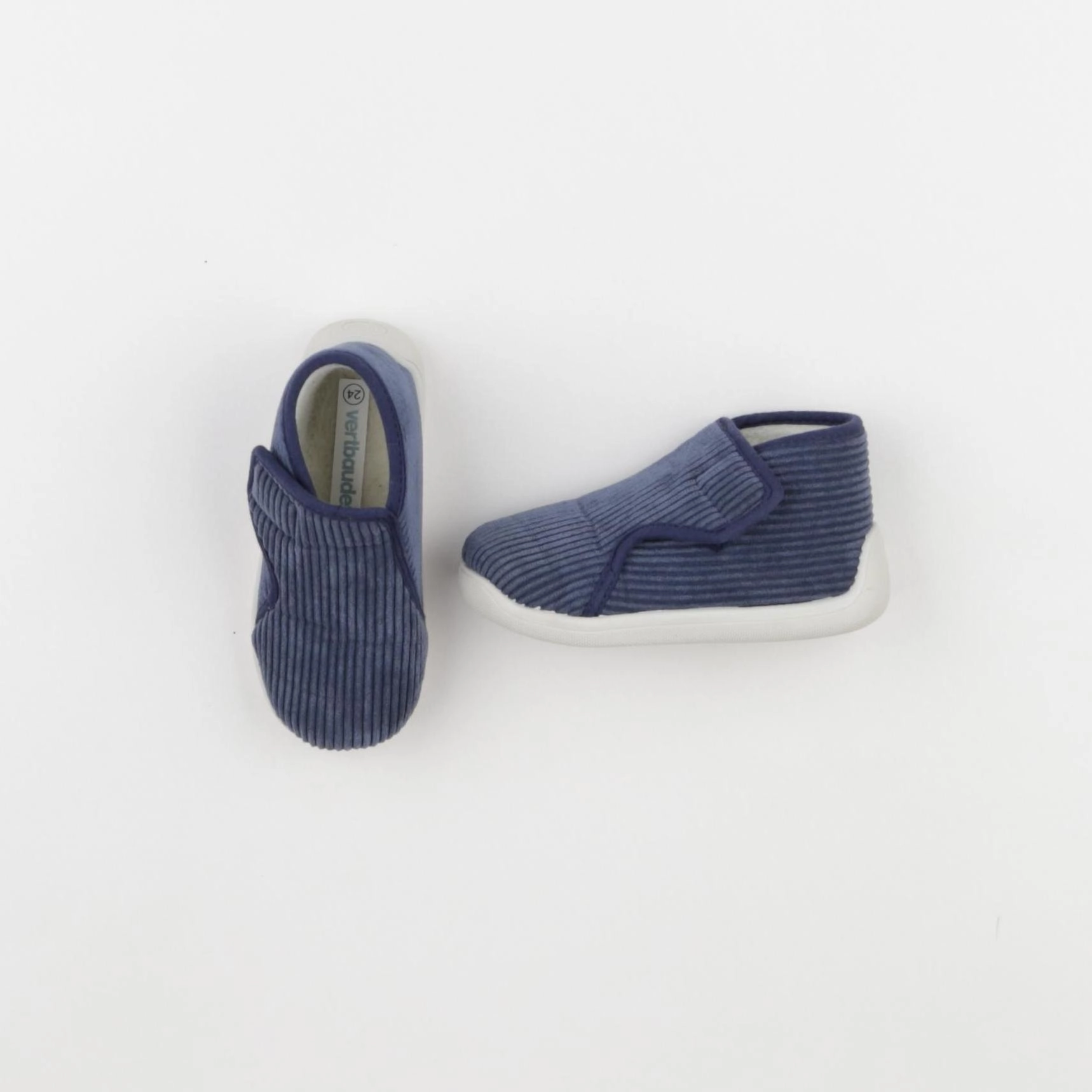 Vertbaudet - chaussons bleu - pointure 24