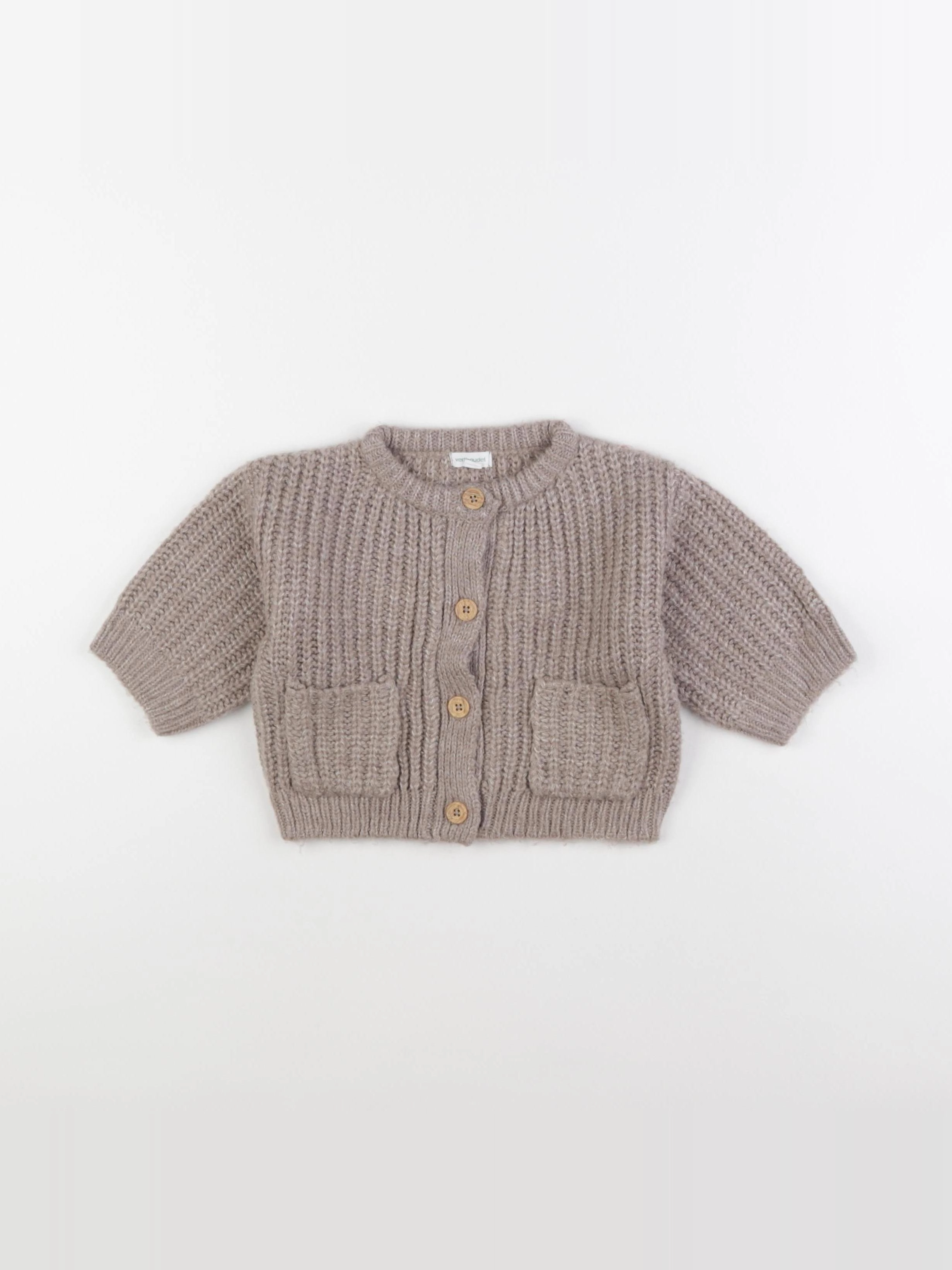 Vertbaudet - gilet marron - 9 ans