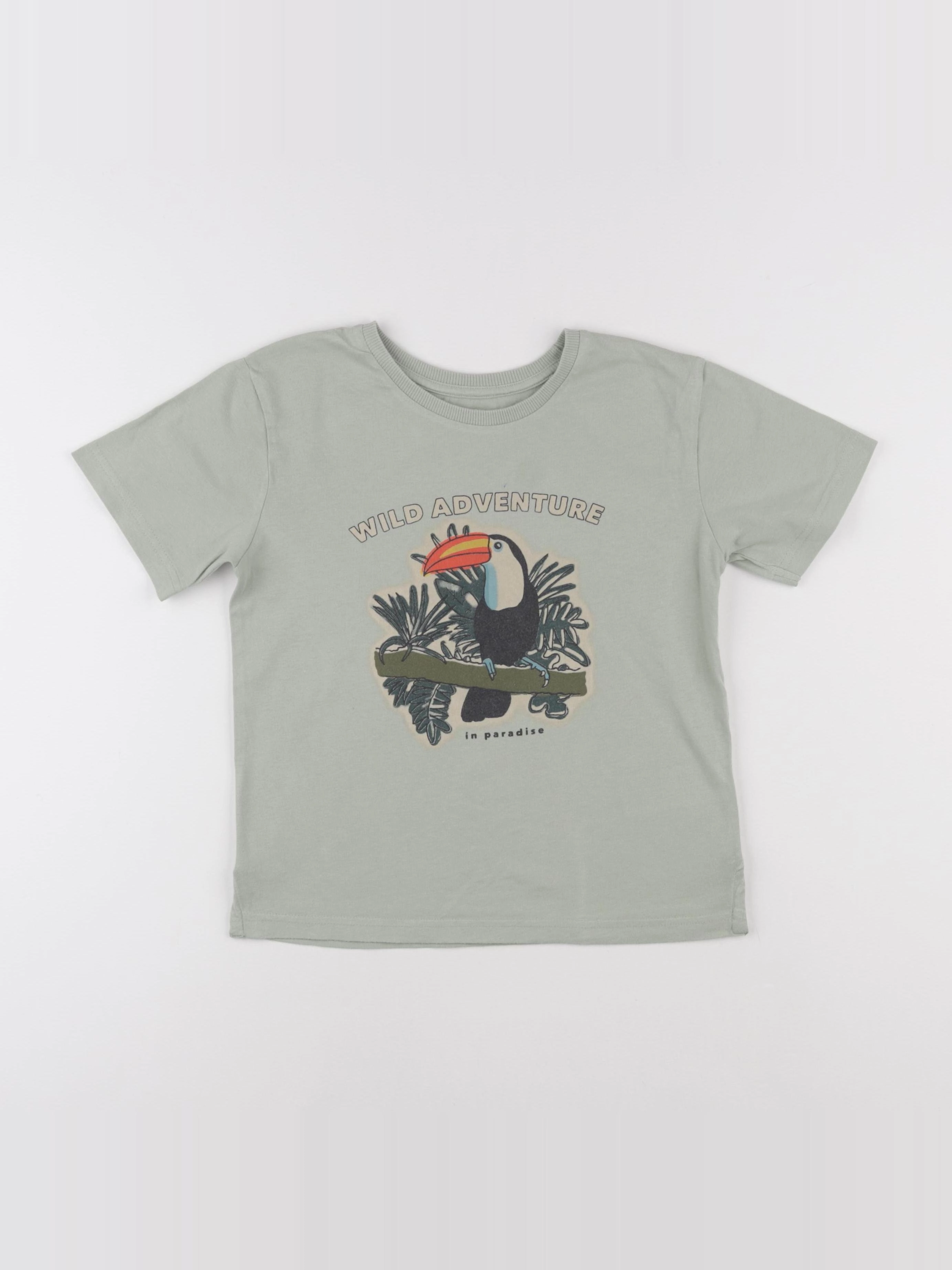 Vertbaudet - tee-shirt vert - 8 ans