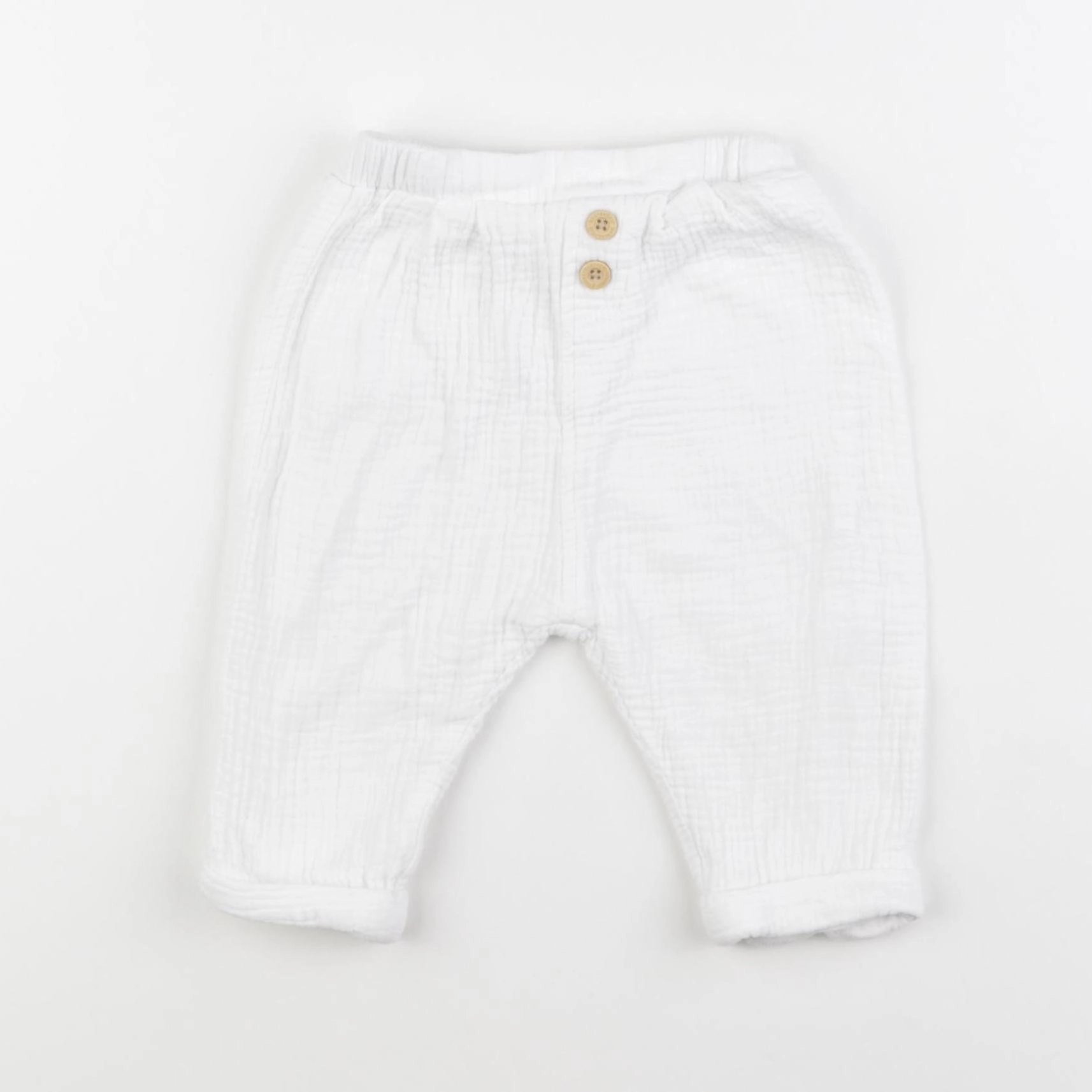Vertbaudet - pantalon doublé blanc - 12 mois