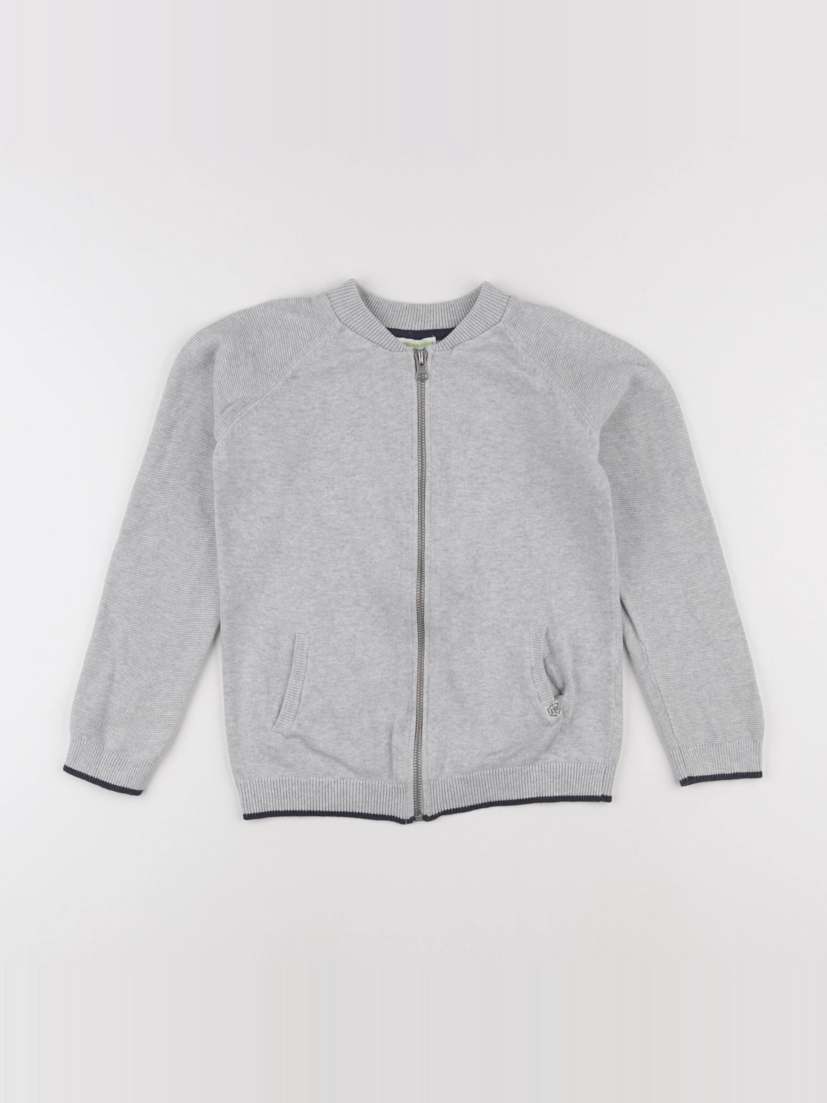 Vertbaudet - gilet gris - 8 ans