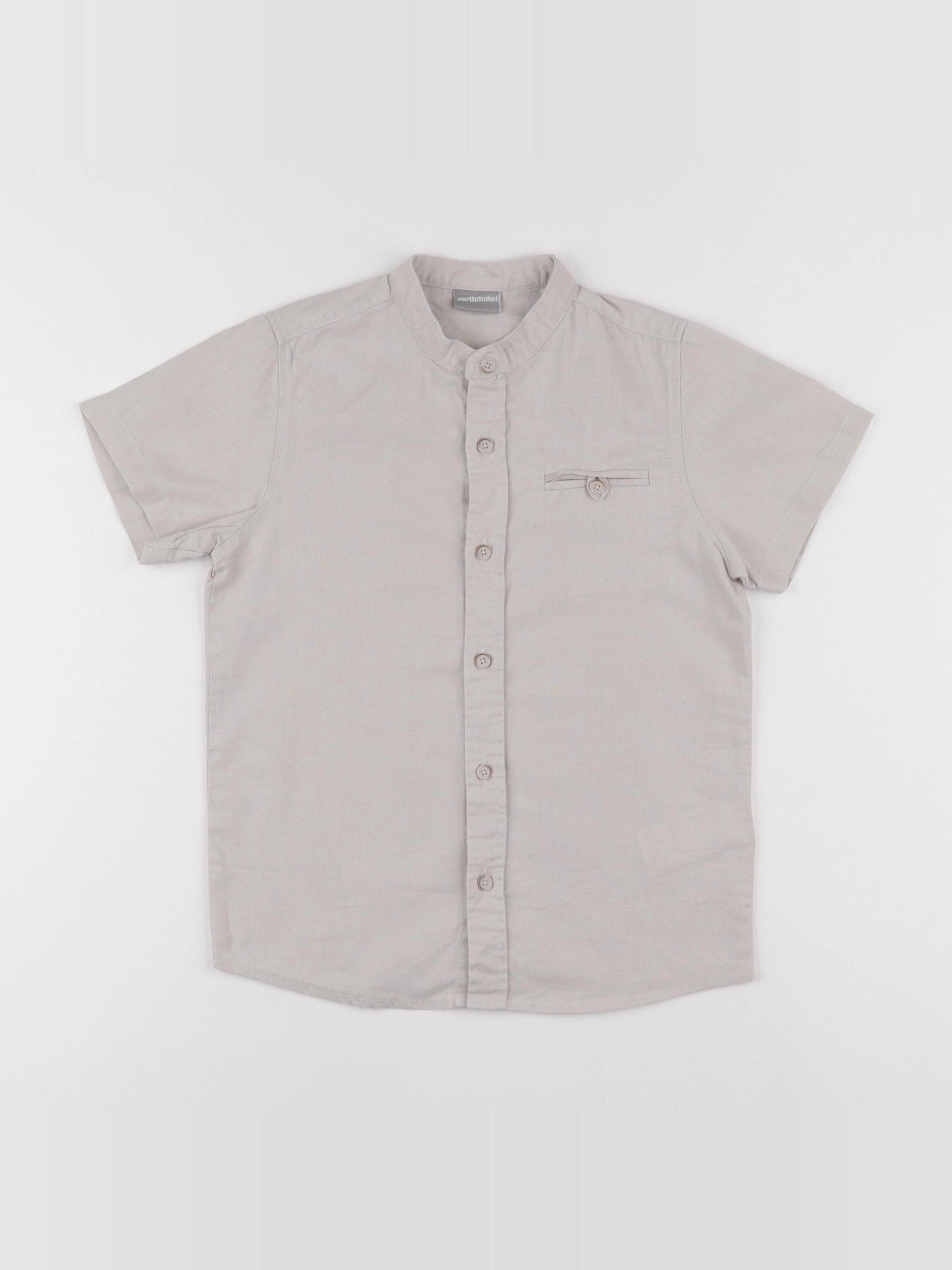 Vertbaudet - chemise beige - 8 ans