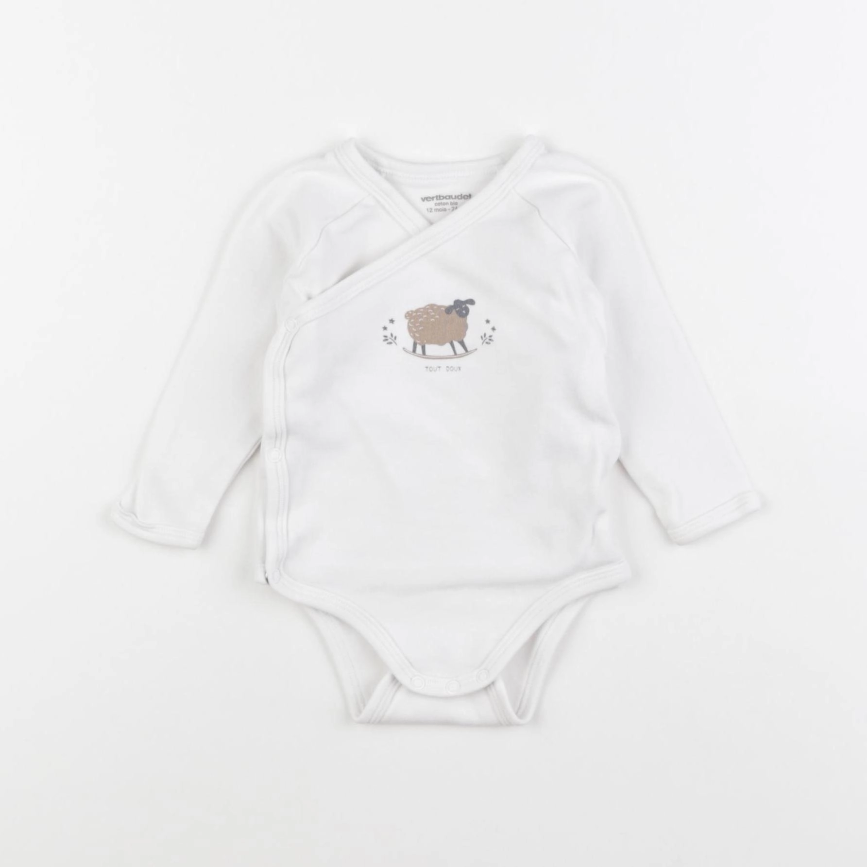 Vertbaudet - body blanc - 12 mois