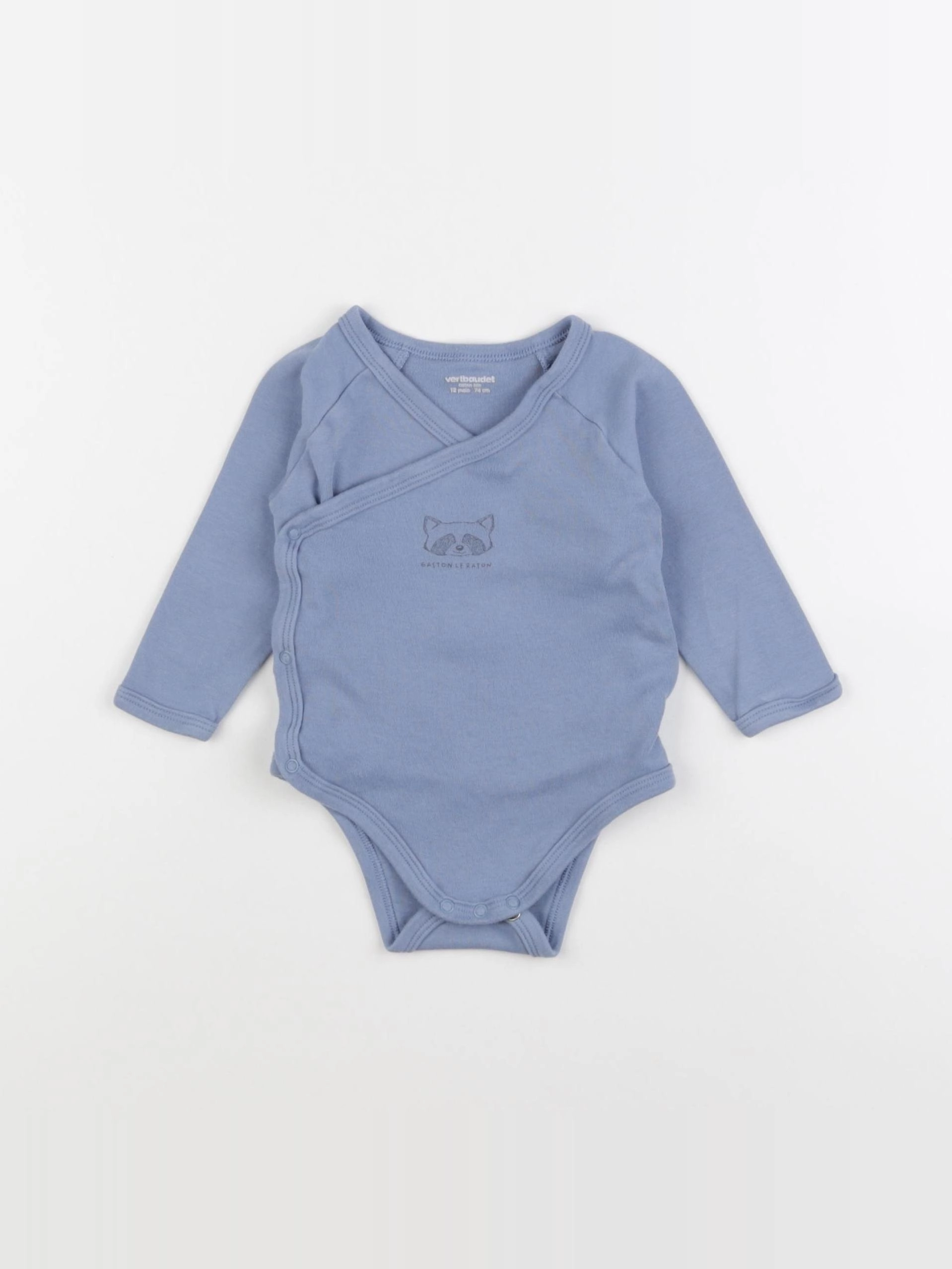 Vertbaudet - body bleu - 12 mois