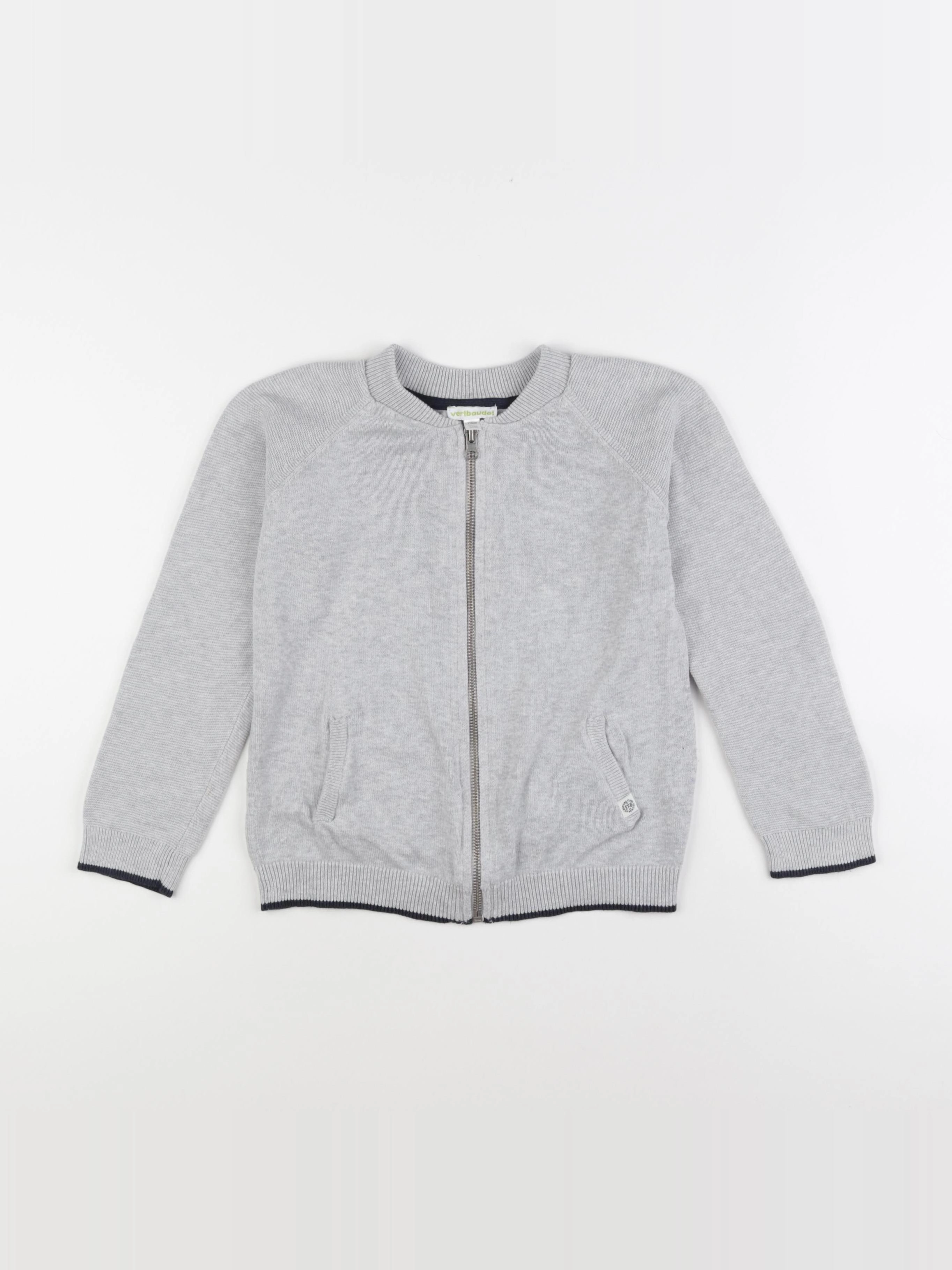 Vertbaudet - gilet gris - 6 ans
