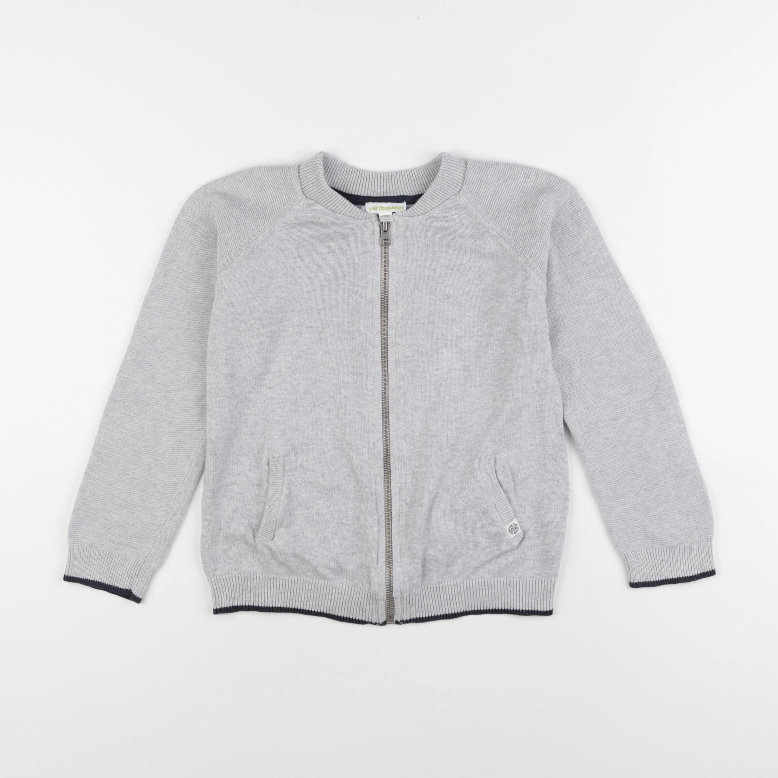 Vertbaudet - gilet gris - 6 ans