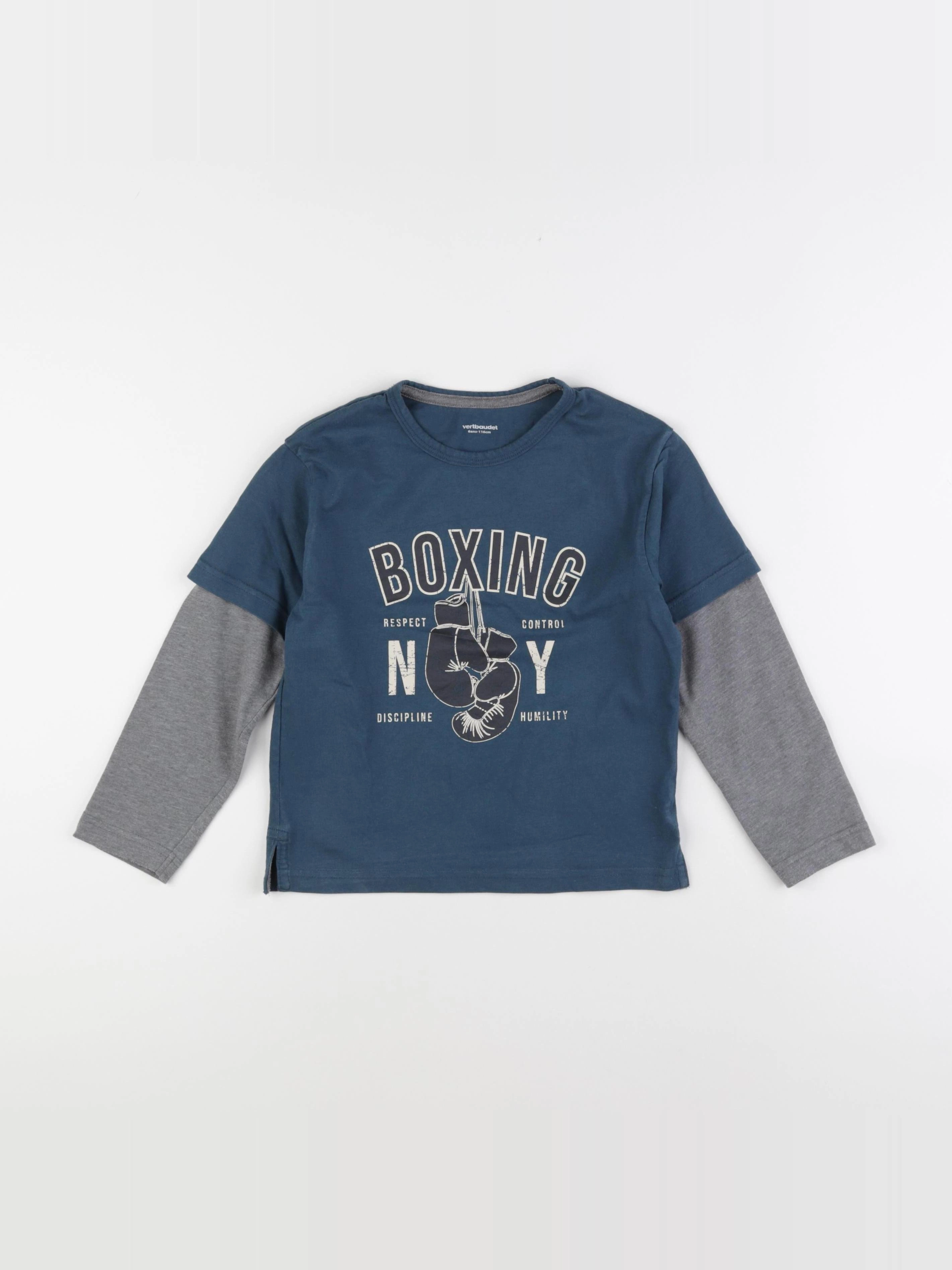 Vertbaudet - tee-shirt bleu - 6 ans