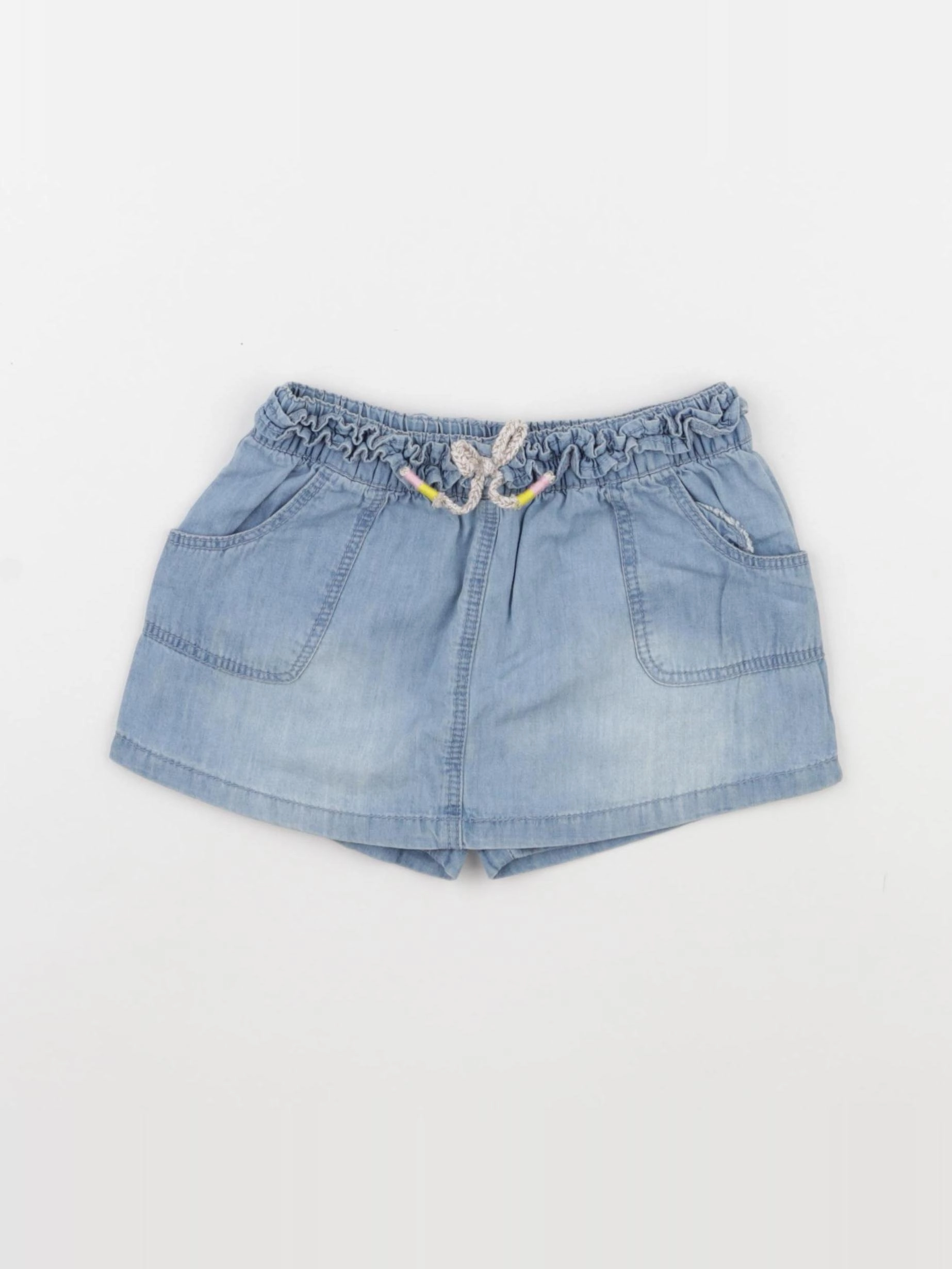 Vertbaudet - jupe short bleu - 3 ans