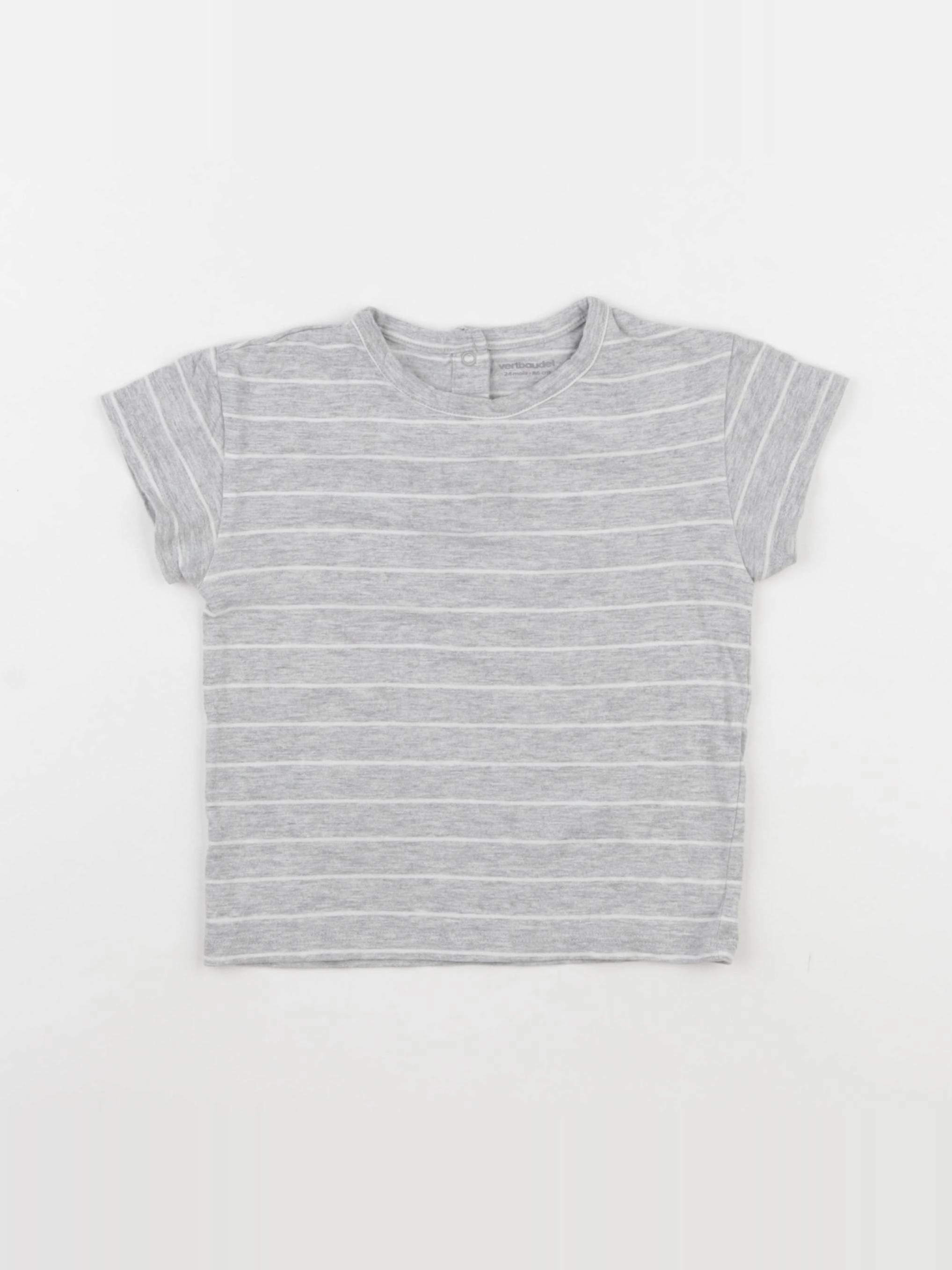 Vertbaudet - tee-shirt gris - 24 mois