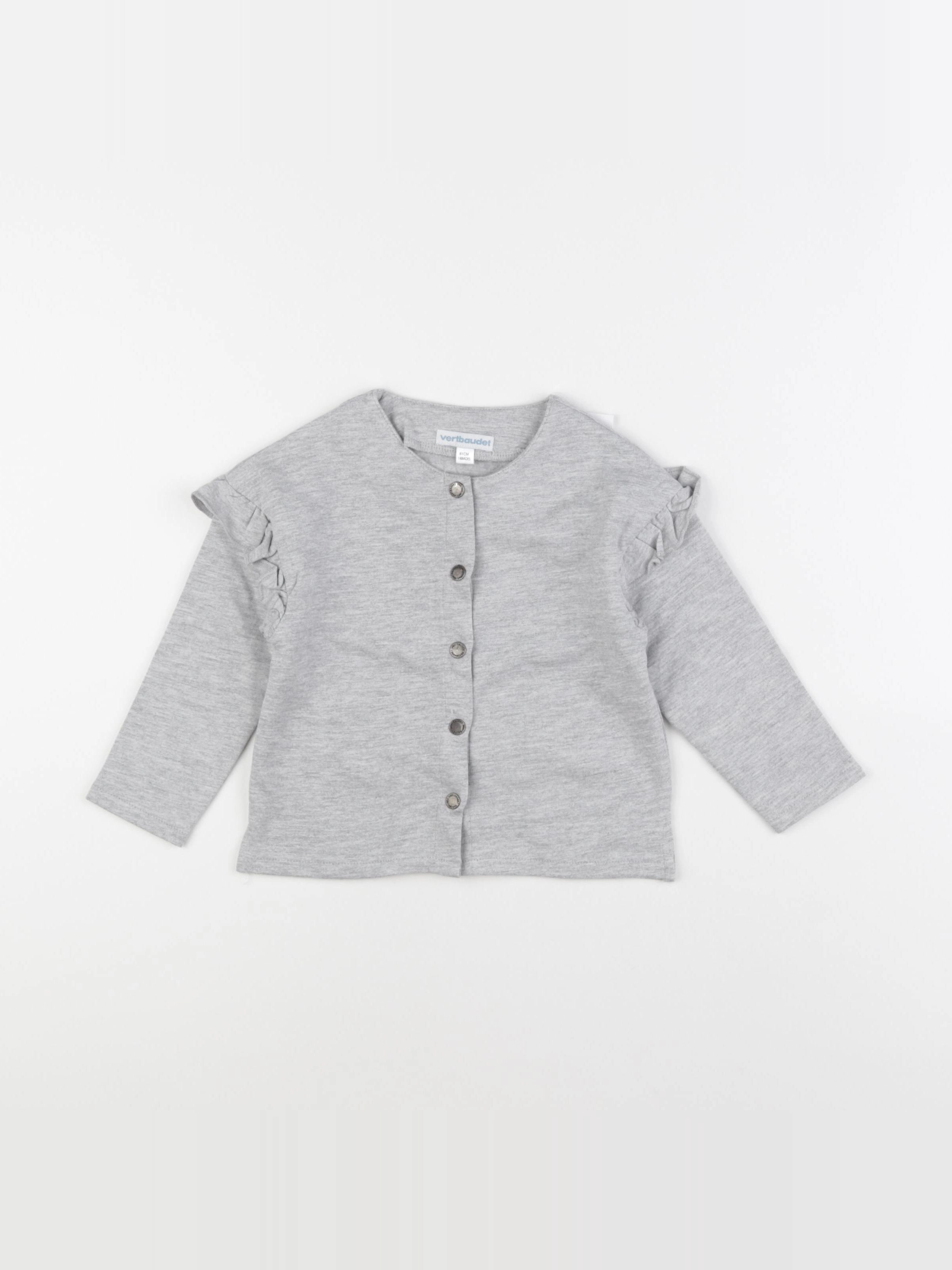 Vertbaudet - sweat gris - 18 mois