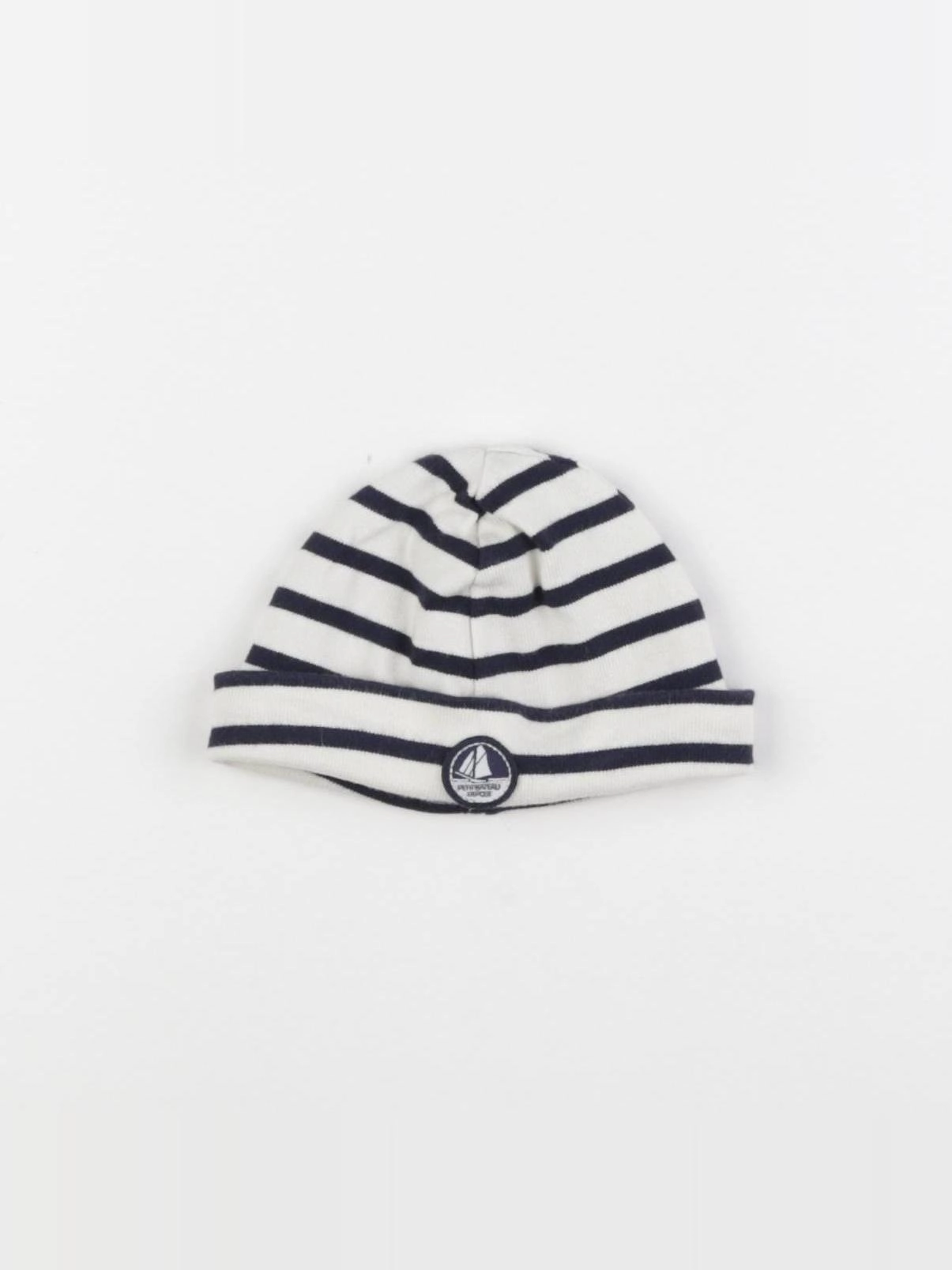 Petit Bateau - bonnet beige, bleu - 3/6 mois