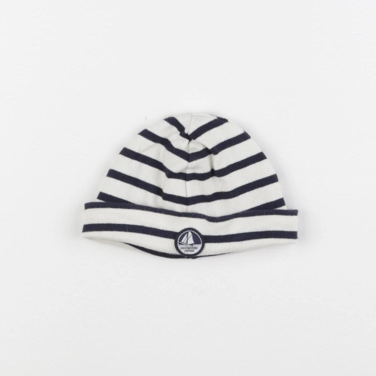 Petit Bateau - bonnet beige, bleu - 3/6 mois