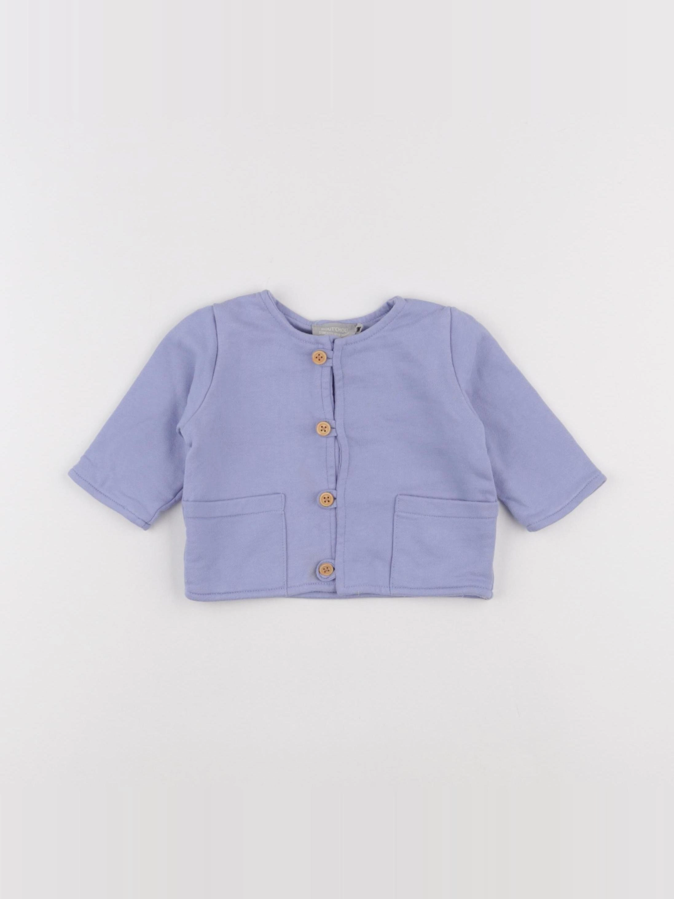 Boutchou - gilet bleu - 3 mois