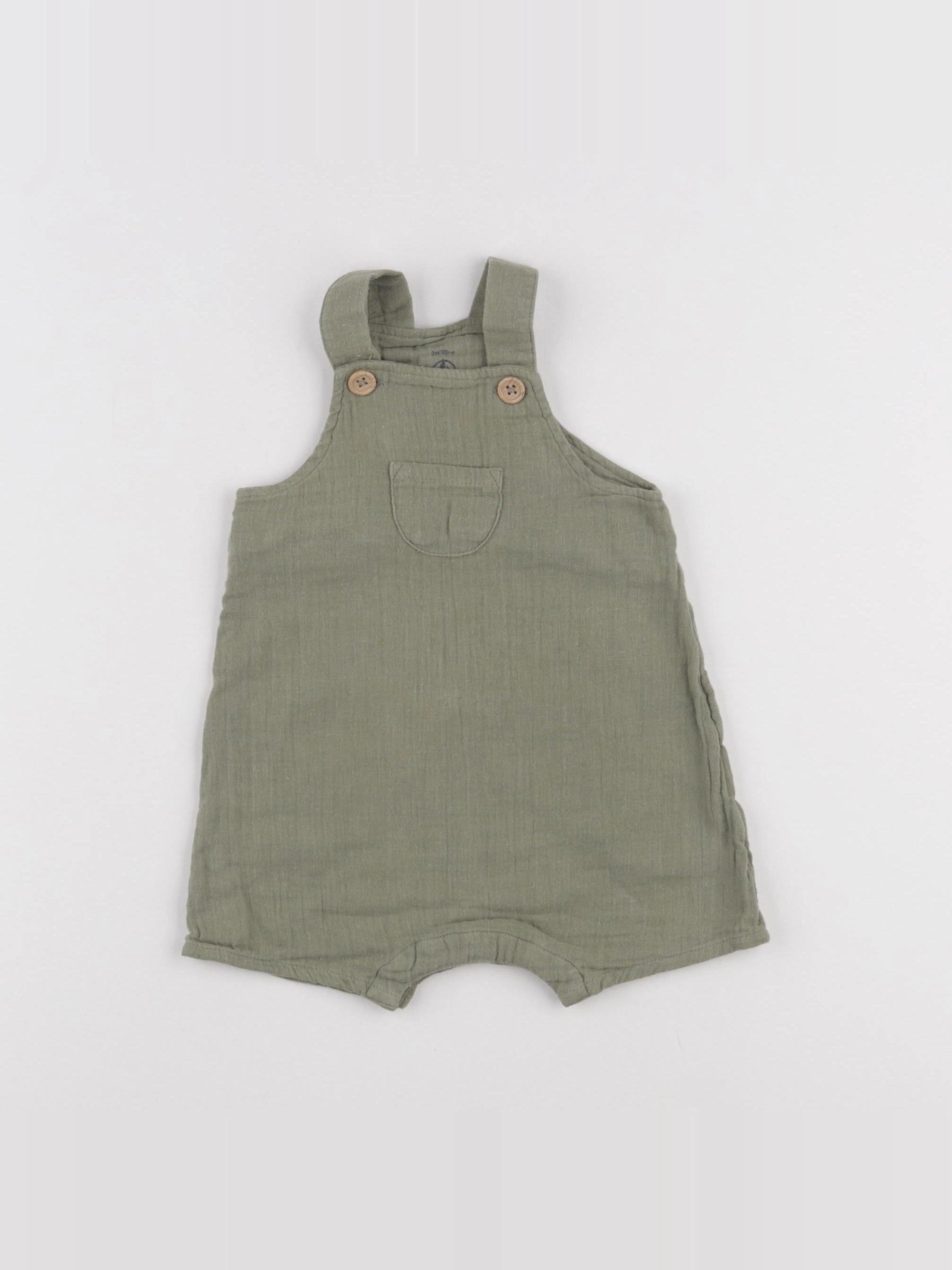 Petit Bateau - salopette vert - 3 mois