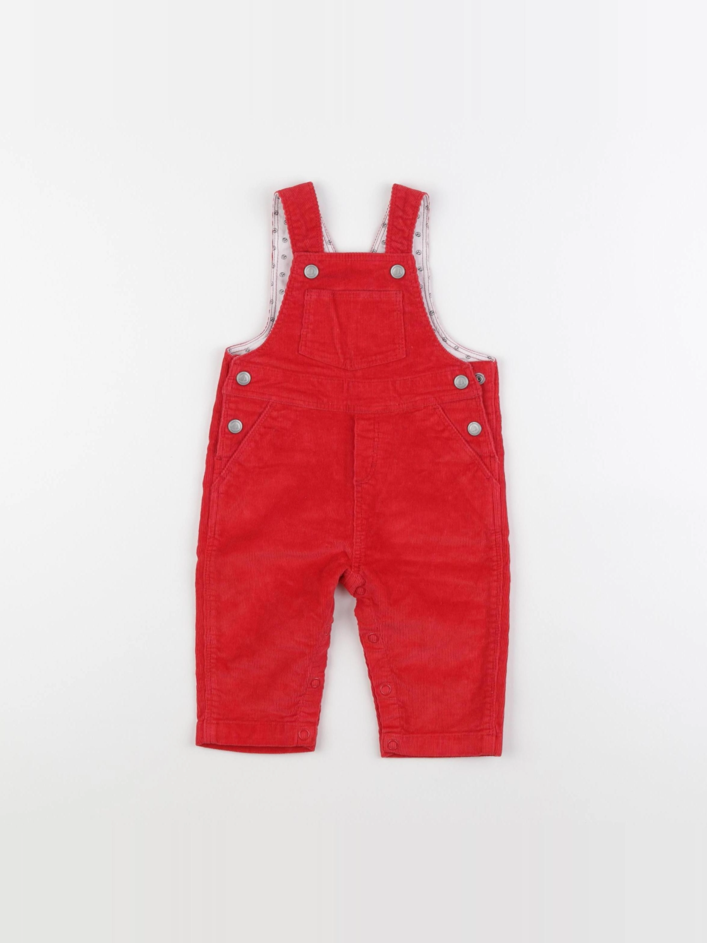 Petit Bateau - salopette rouge - 3 mois