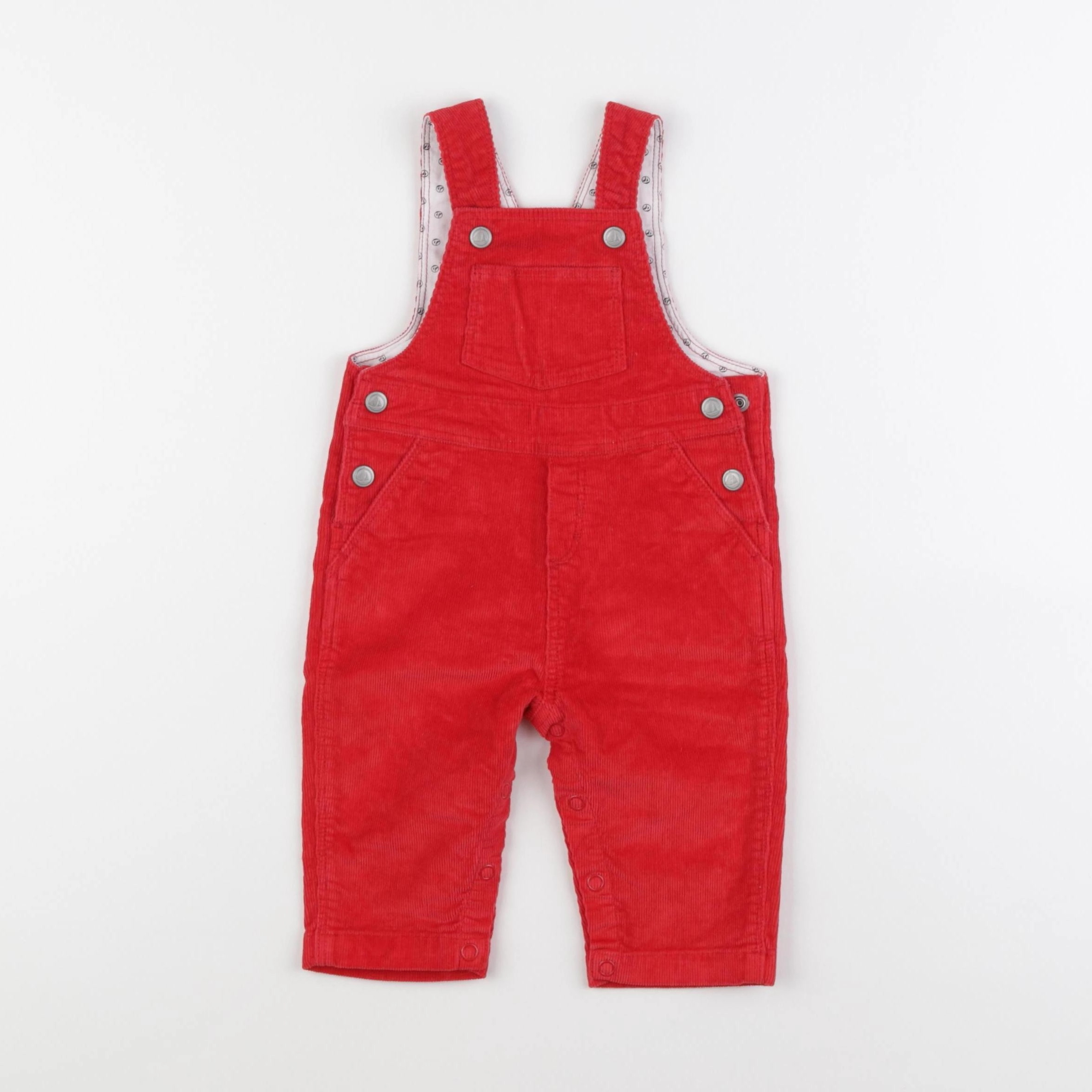 Petit Bateau - salopette rouge - 3 mois