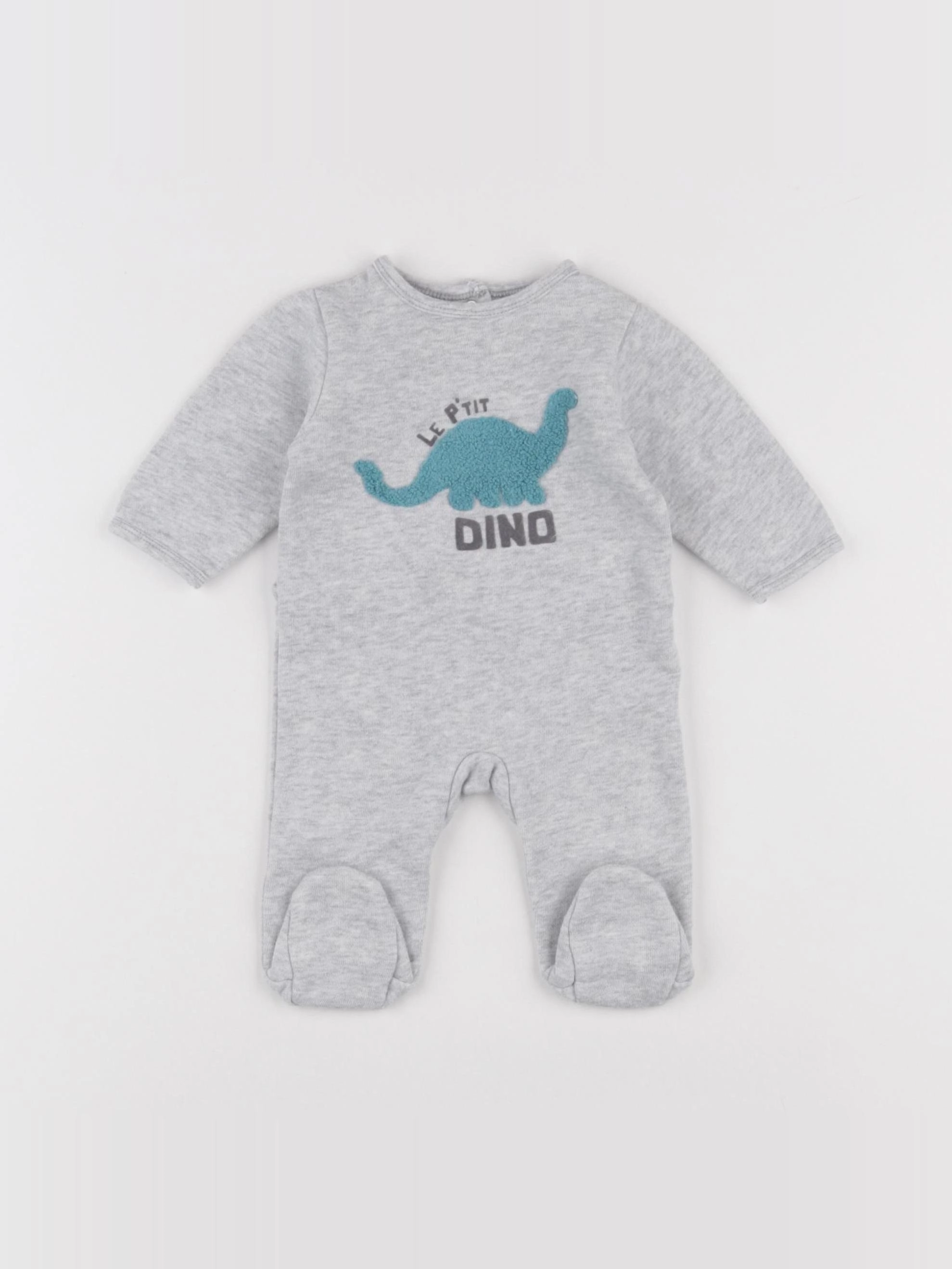 Vertbaudet - pyjama coton gris - 1 mois